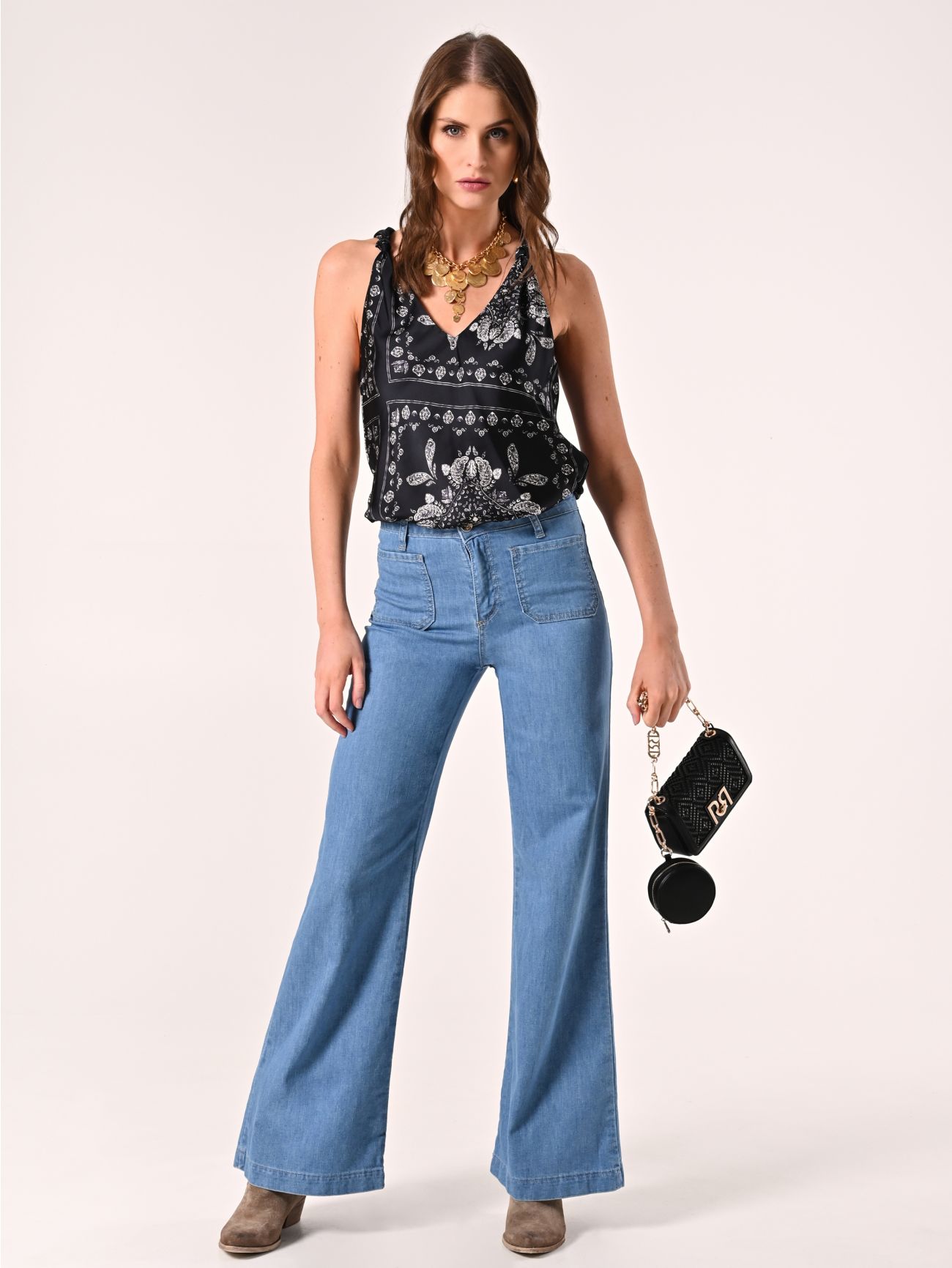 Pantaloni in Jeans con Patte  Rinascimento