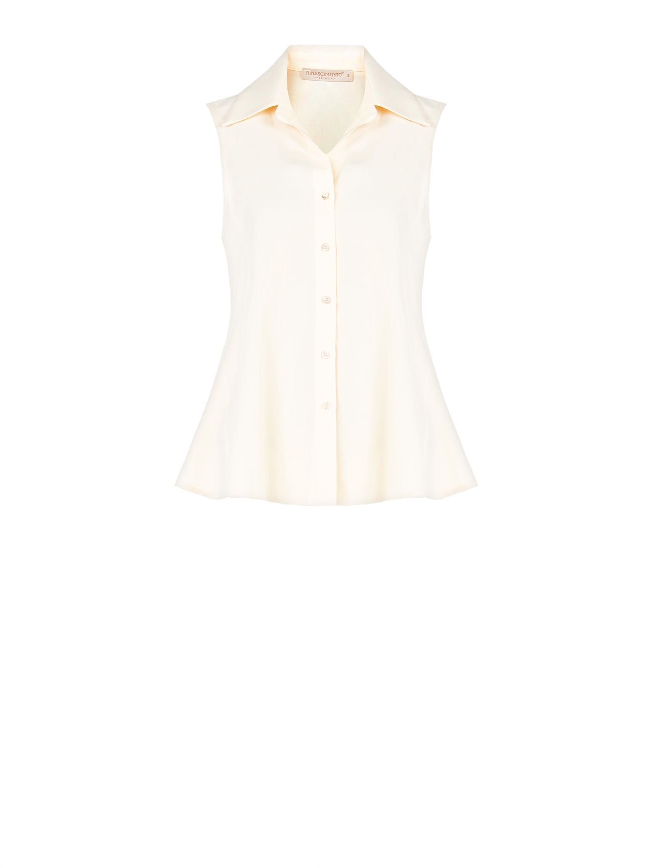 Camicia in Lino Viscosa Beige Chiaro det_4