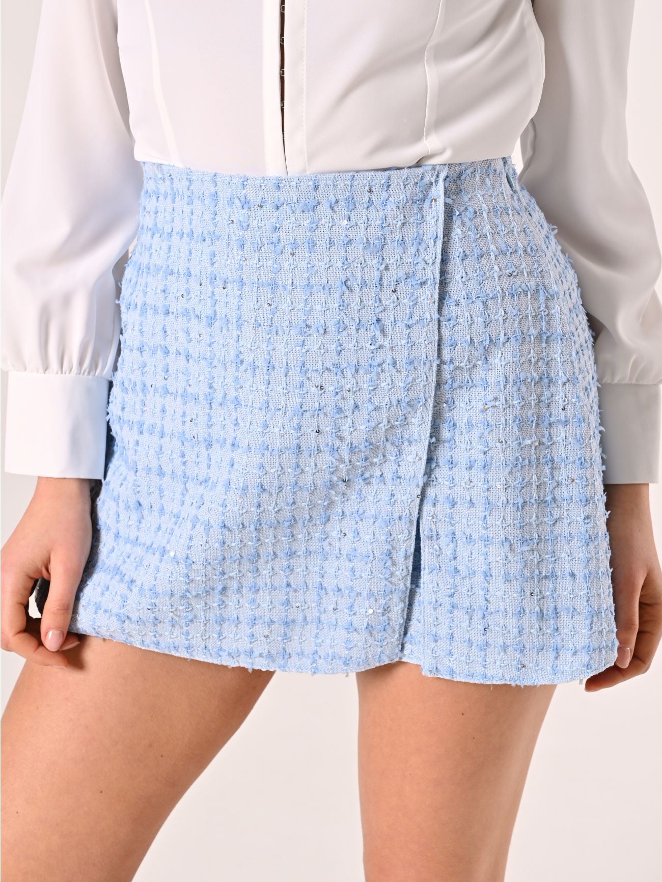 Tweed Skort with Micro Sequins in_i5