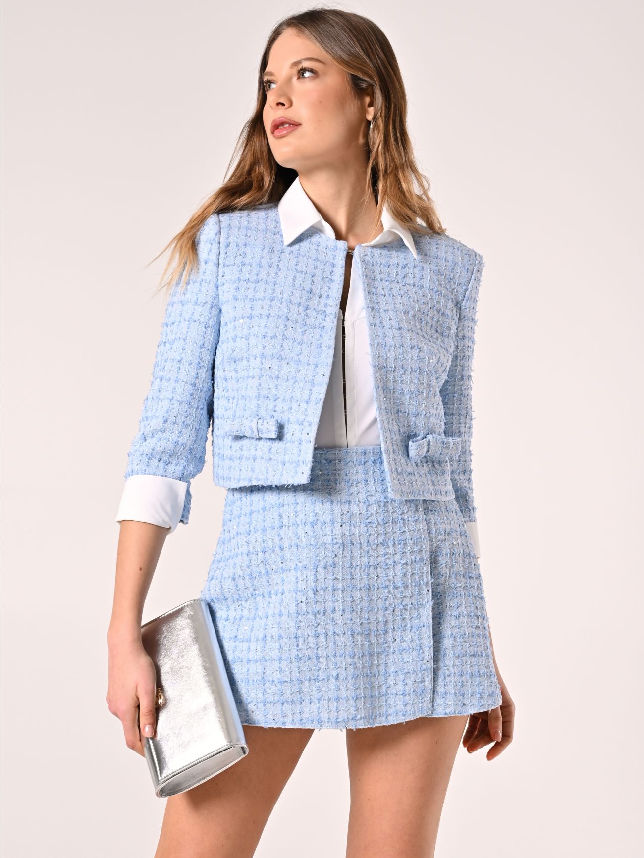 Tweed Skort with Micro Sequins in_i6