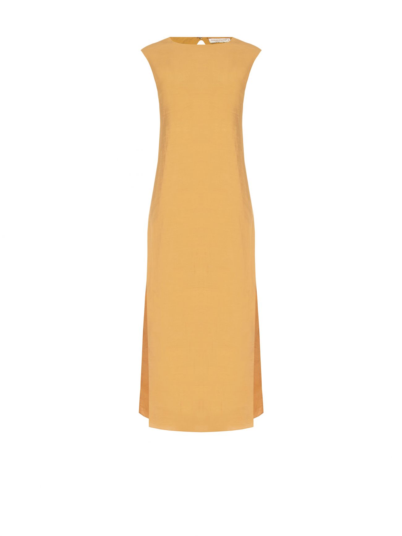 Vestido de viscosa camel det_4