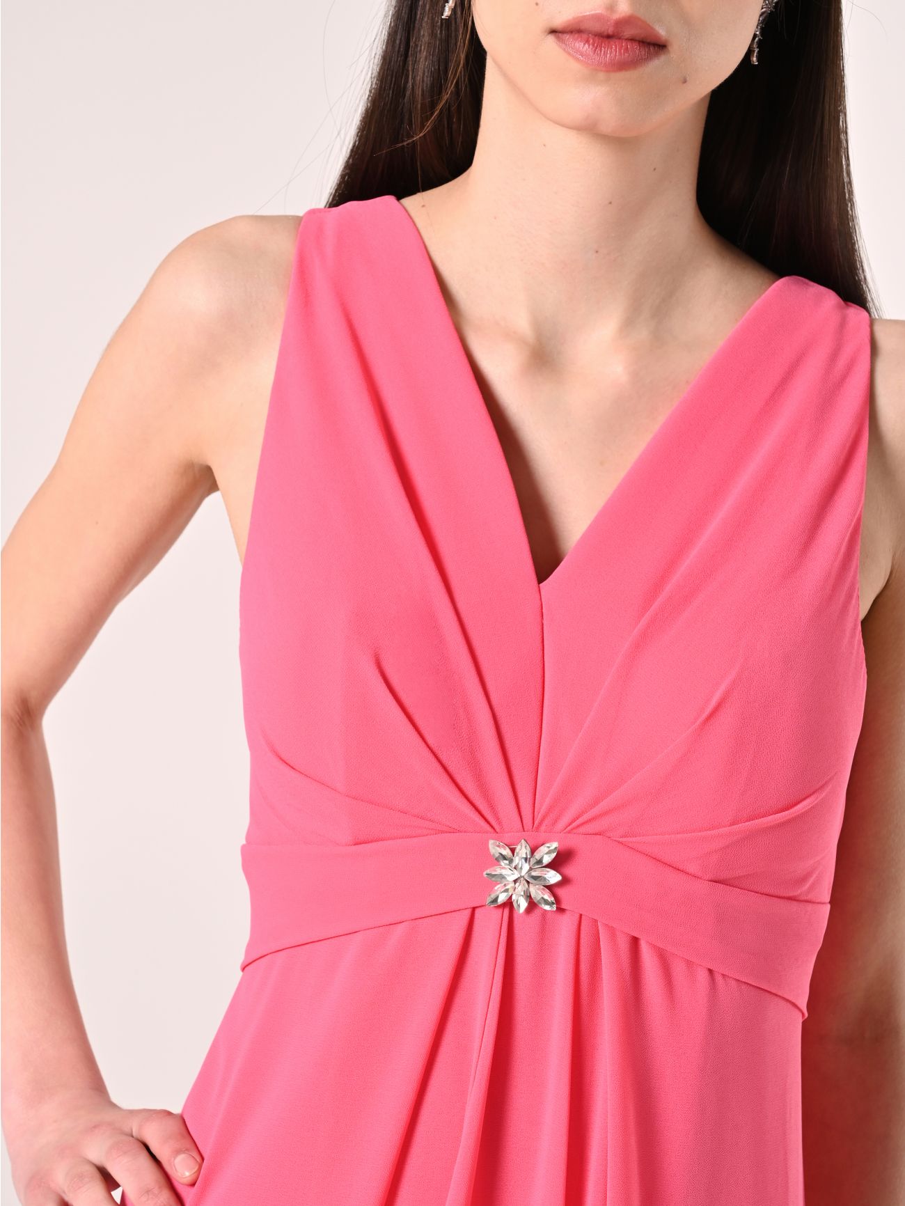 Georgette-Kleid im Empire-Schnitt in Kamelienrosa in_i5