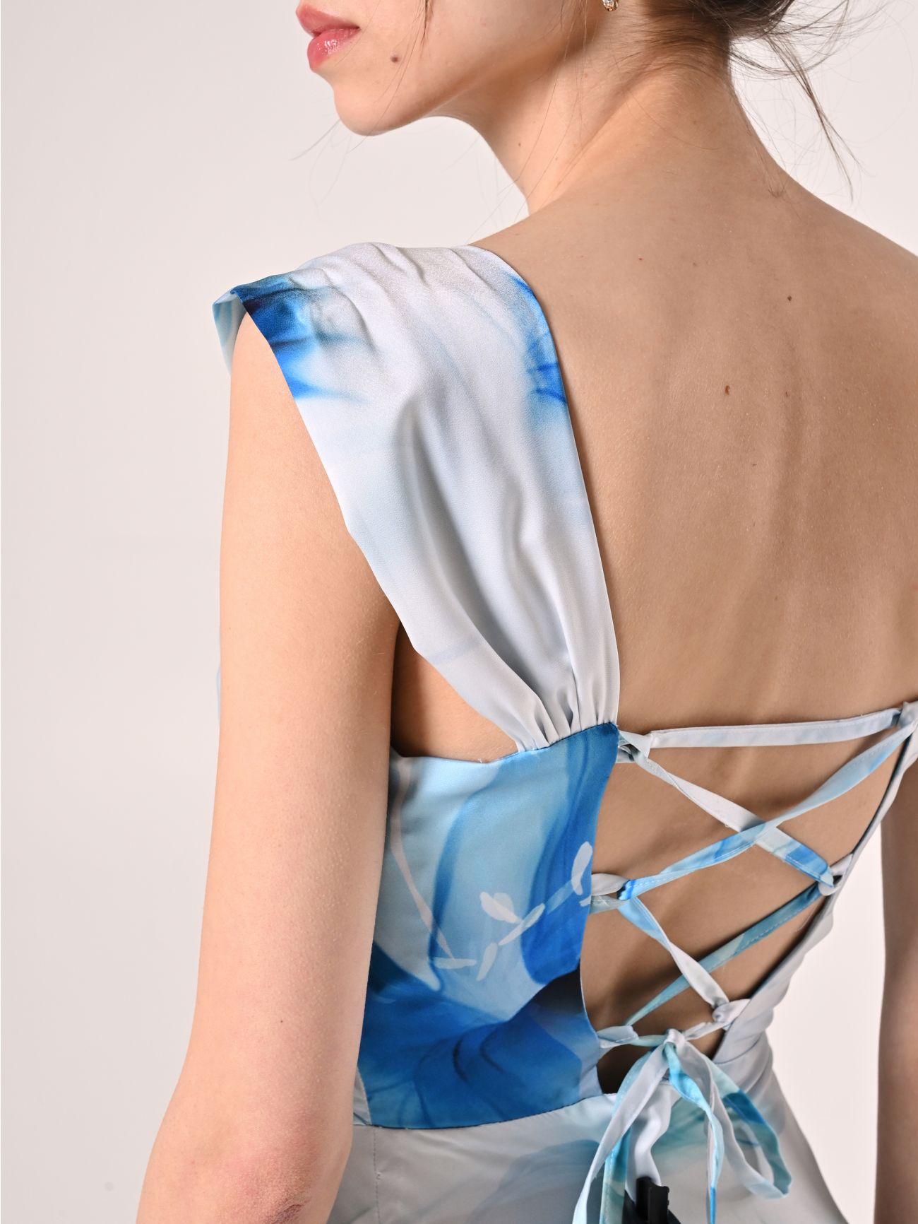 Robe imprimé fleuri à lacets bustier in_i5