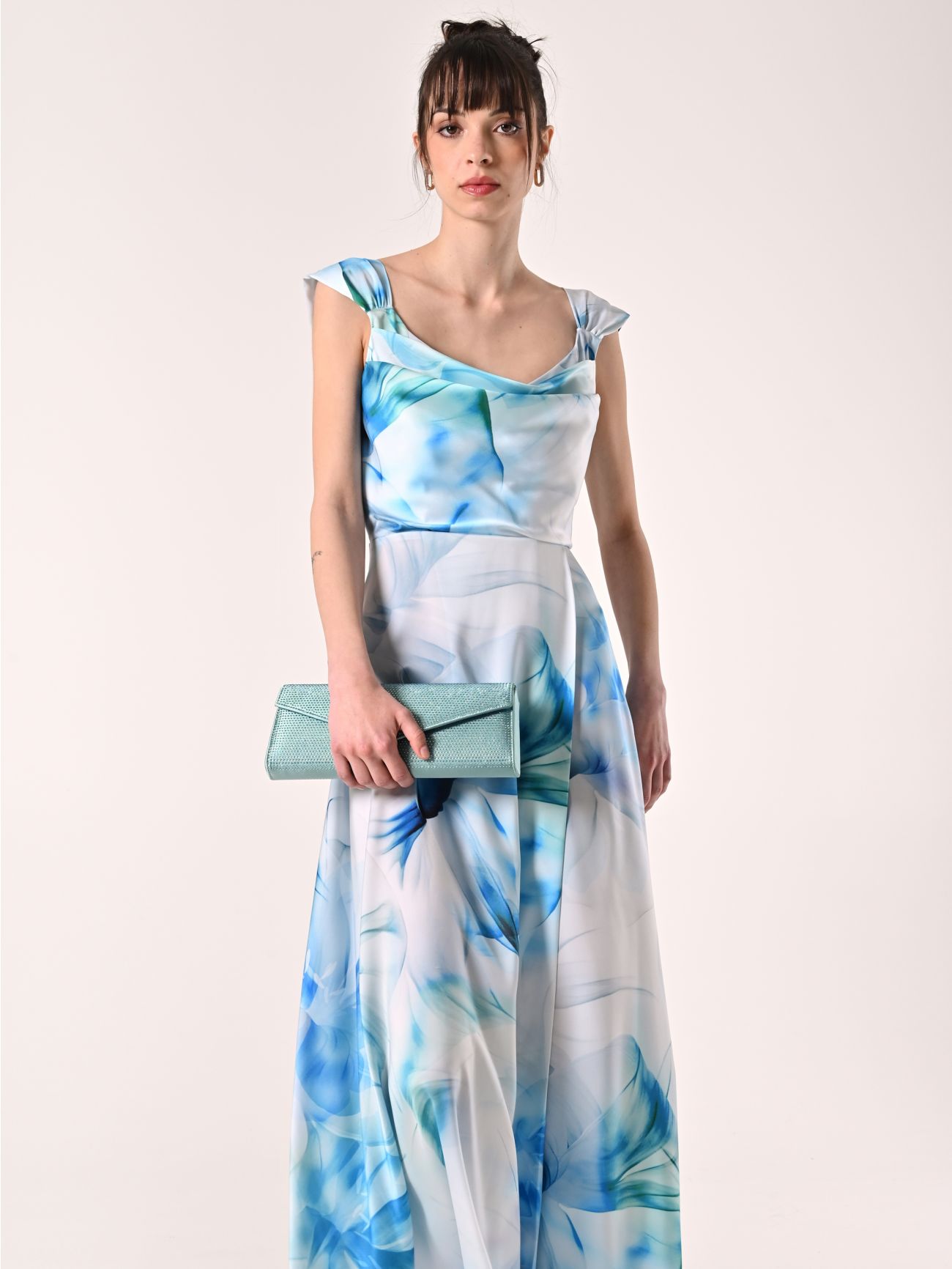 Robe imprimé fleuri à lacets bustier sp_e1