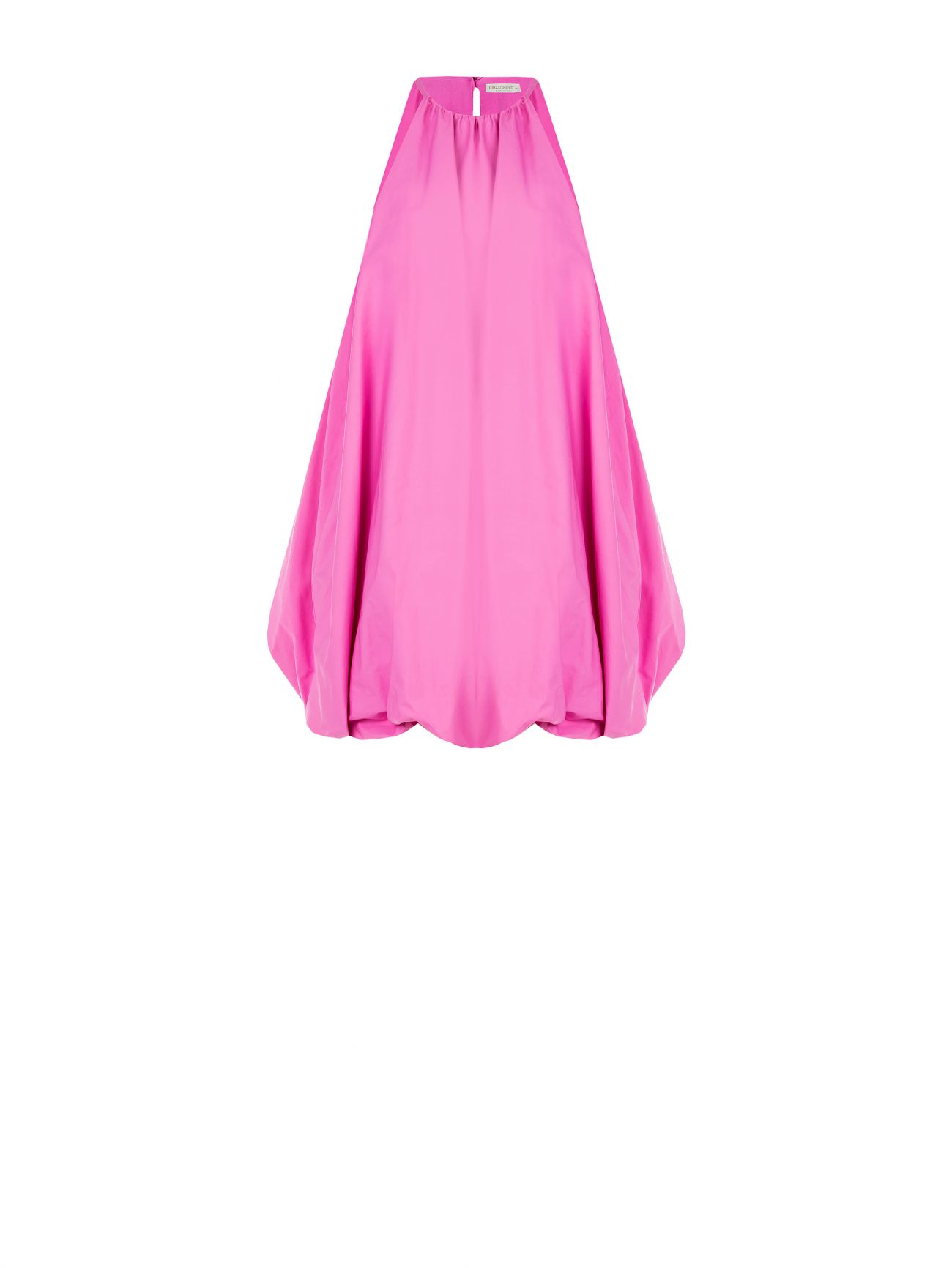 Vestido balloon de algodón rosa chicle det_4