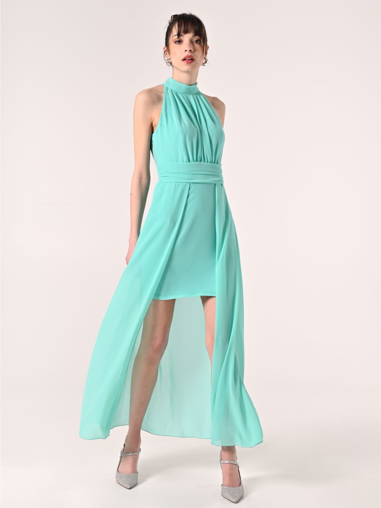 High-Low-Kleid in Wassergrün in_i7