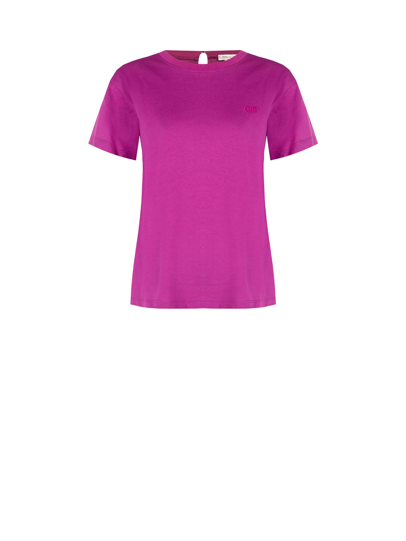 T-Shirt in Cotone Viola Iris det_4