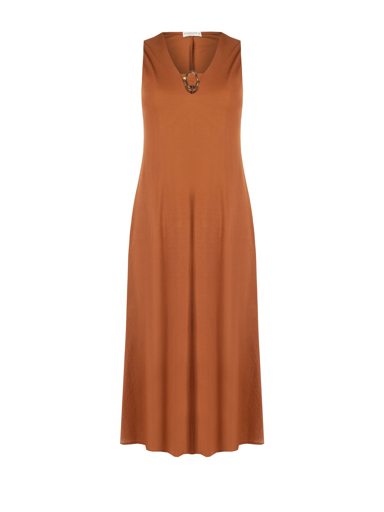 Abito Curvy Marrone in Viscosa det_4