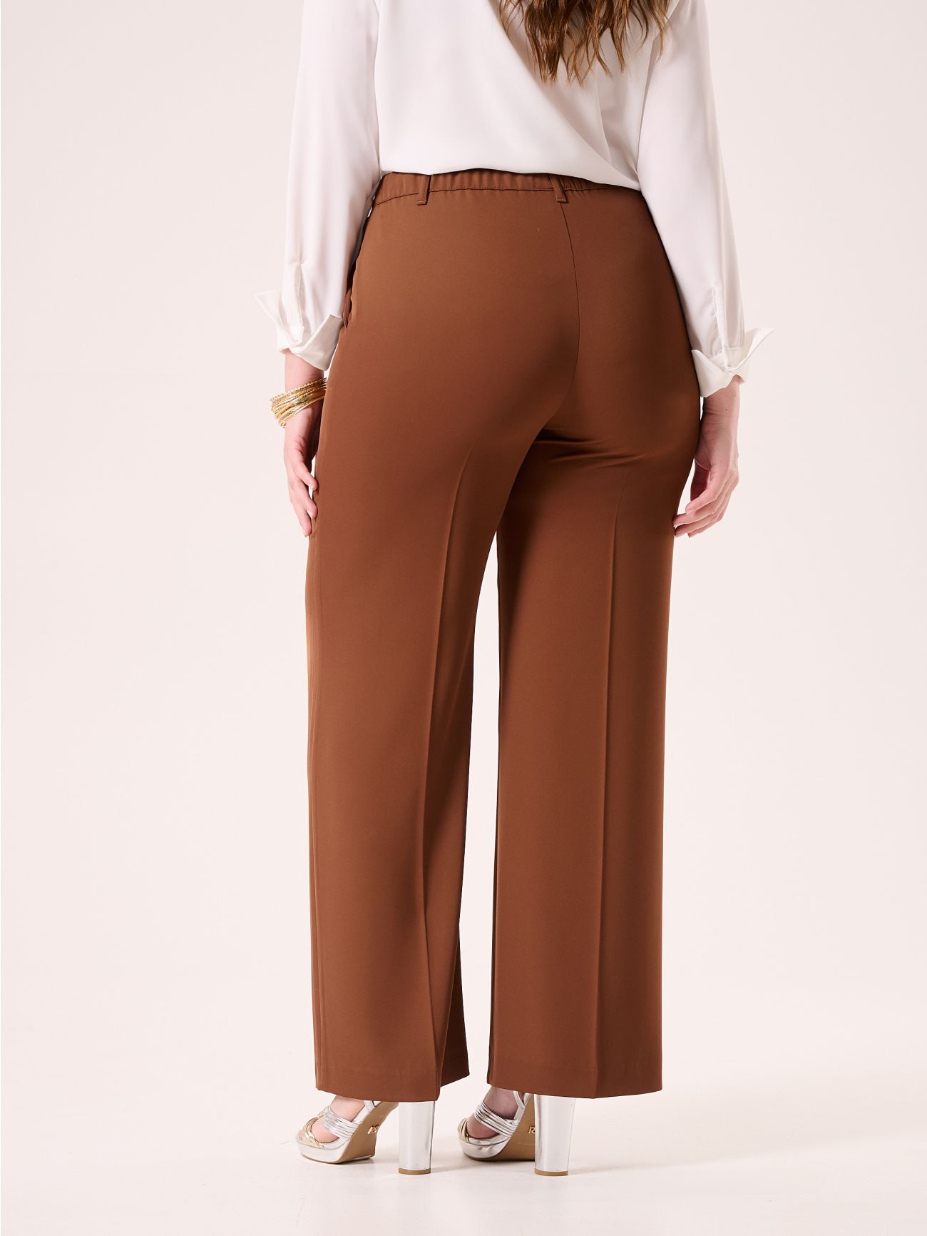 Curvy Chocolate Loose Trousers in_i4
