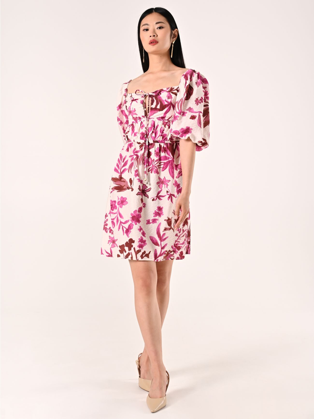 Vestido de estampado floral iris violeta in_i7