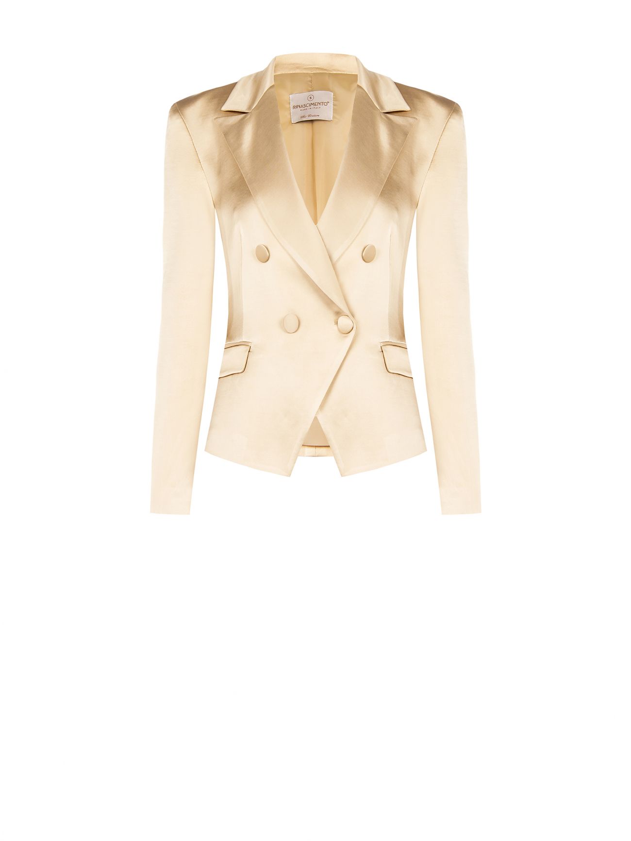 Dark Beige Viscose Satin Jacket det_4