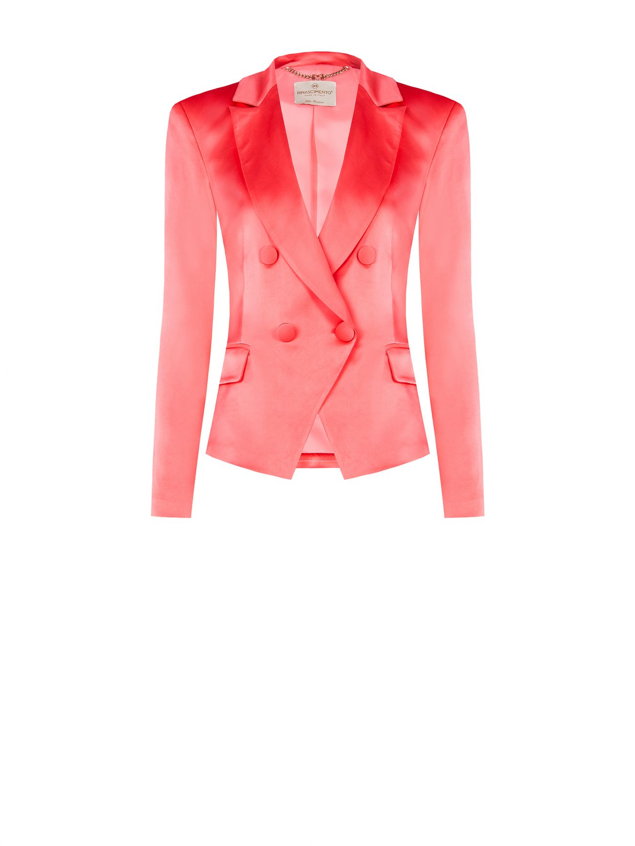 Camellia Pink Viscose Satin Jacket det_4