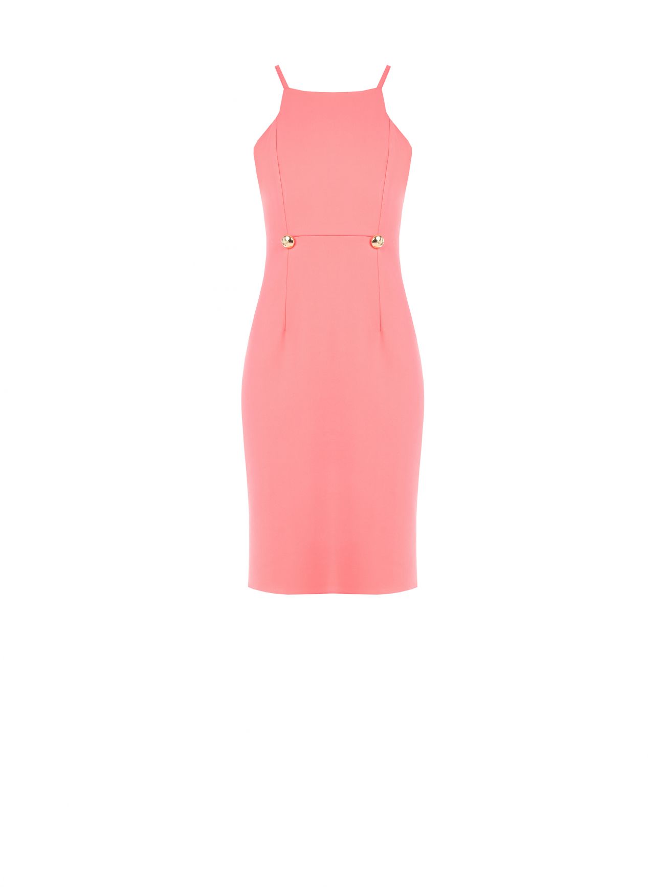 Fuchsia Dress with Gold Buttons det_4