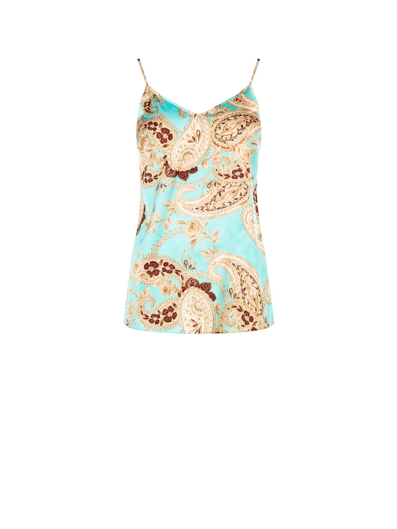 Top stampa Paisley Verde Acqua det_4