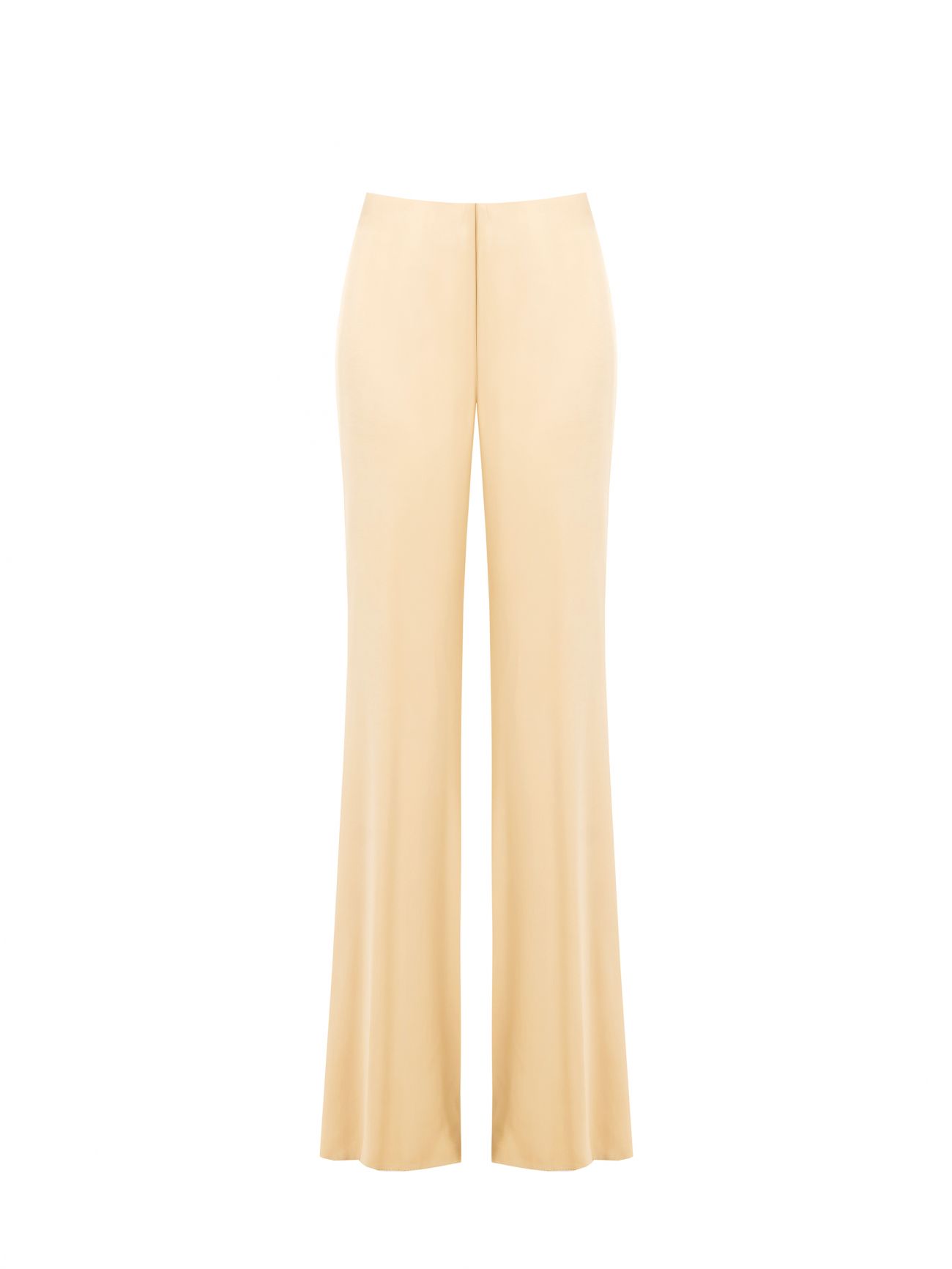 Pantaloni in Raso di Viscosa Beige Scuro det_4