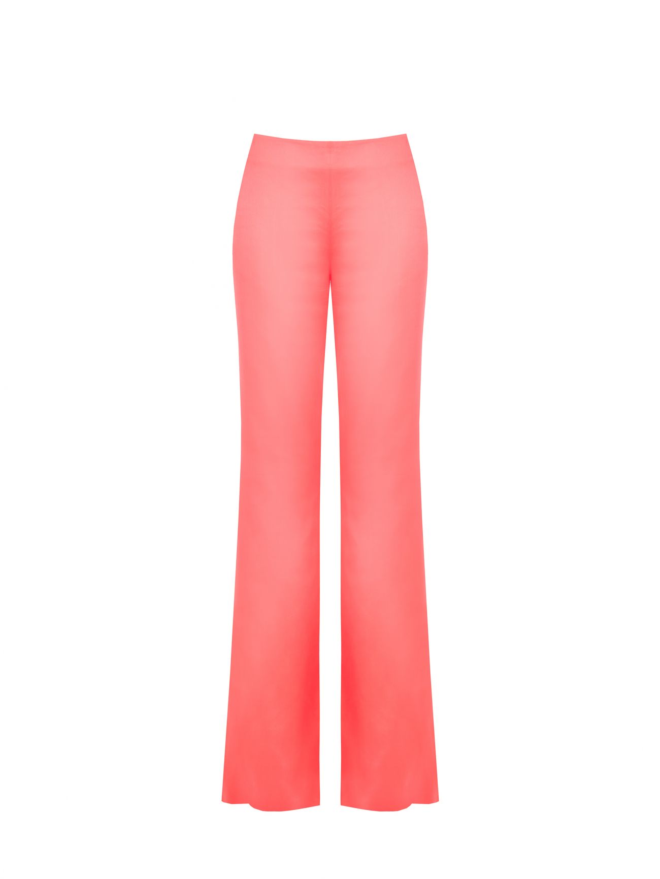 Pantalon rose pâle en satin de viscose det_4