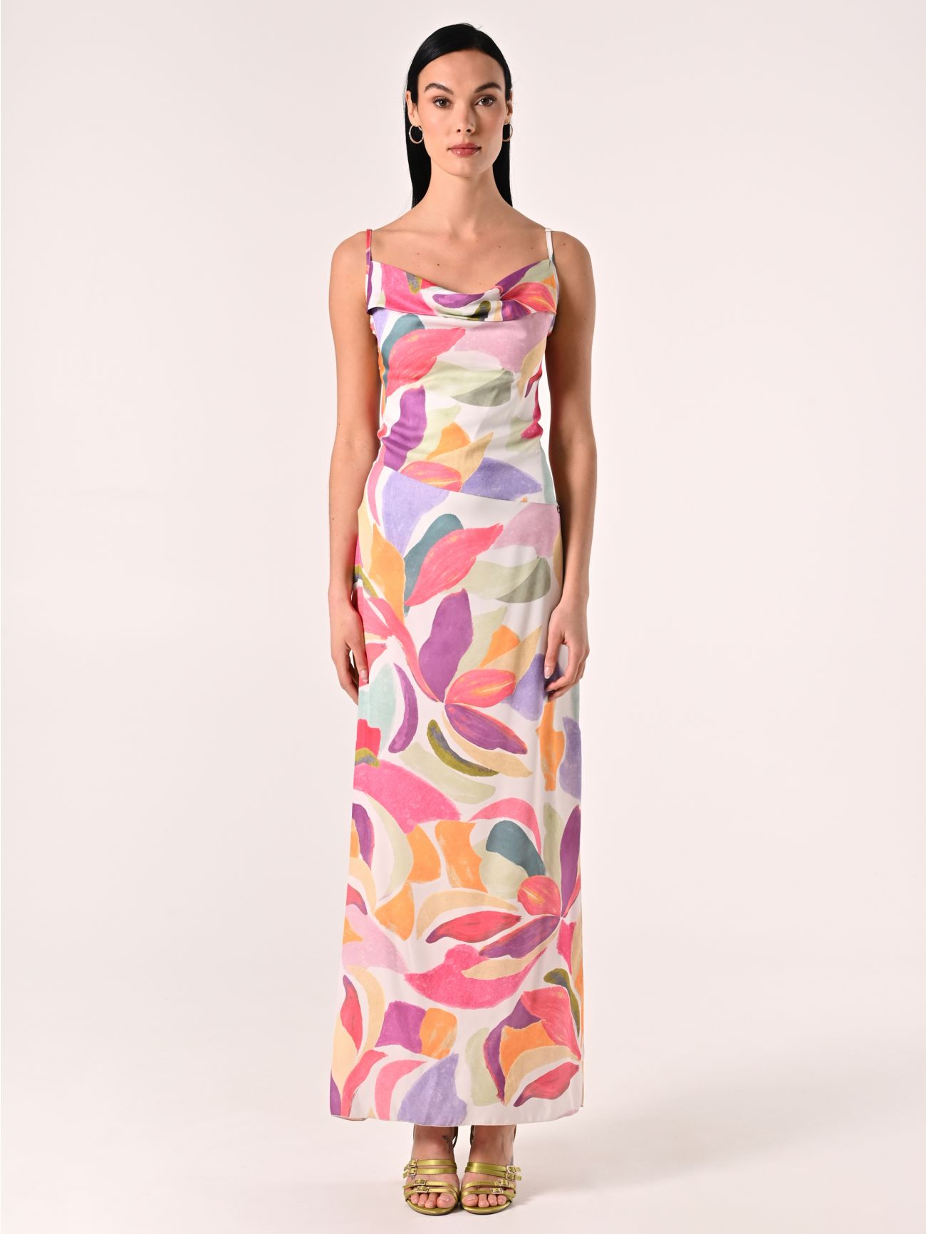 Vestido multicolor con enagua det_1