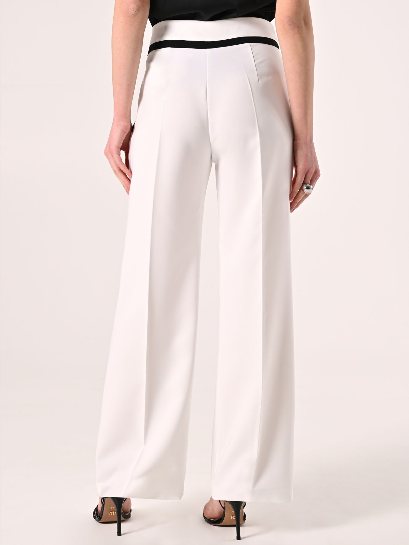 Pantaloni Palazzo Bicolor Black & White det_3