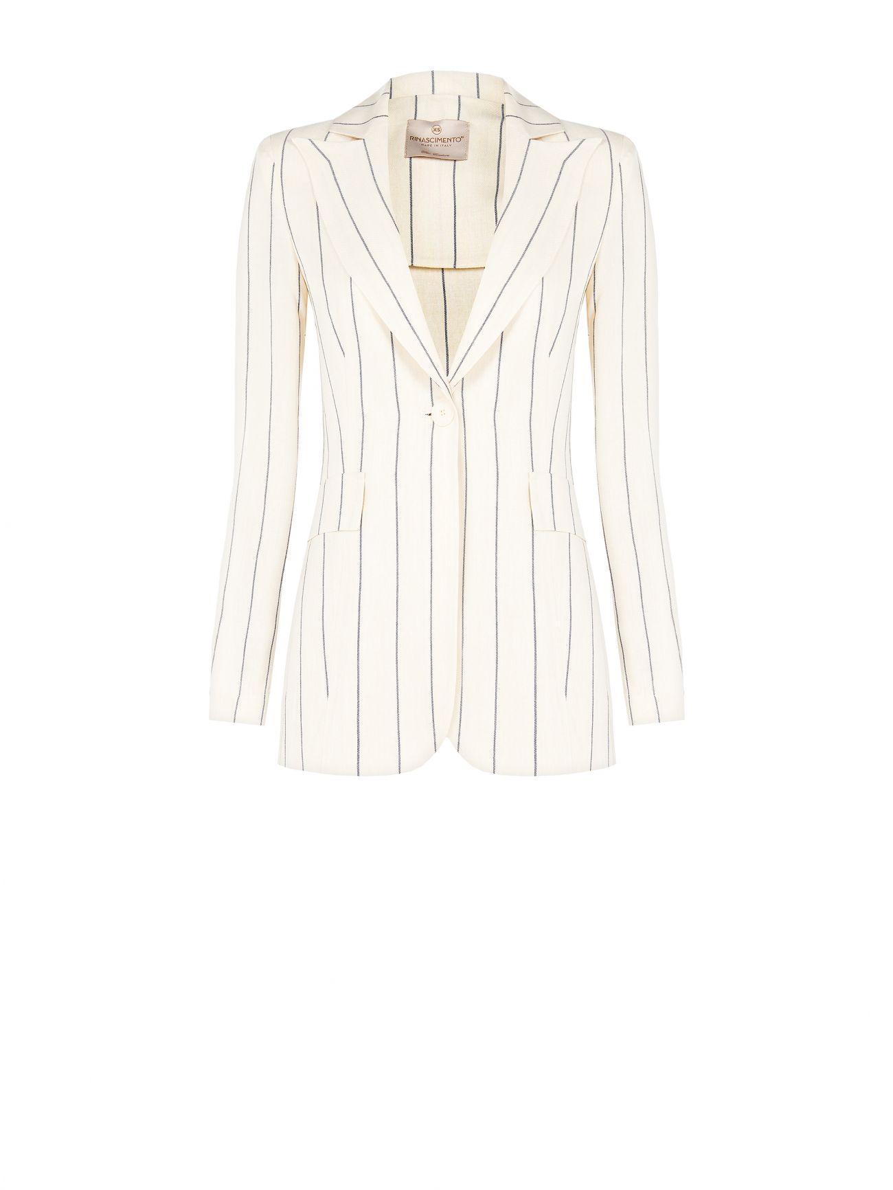 White Jacket with Blue Stripes det_4
