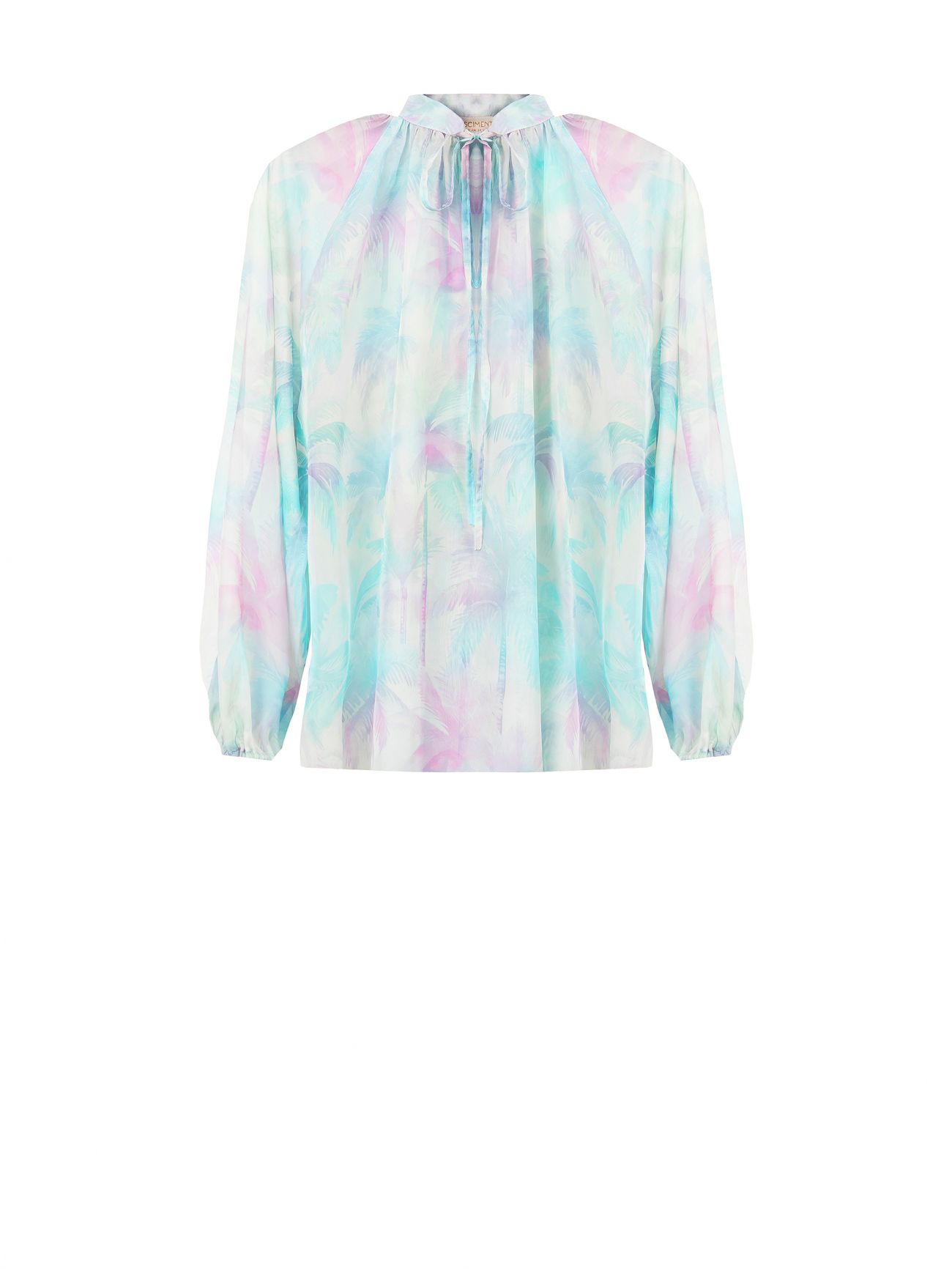 Blusa con estampado de palmeras det_4
