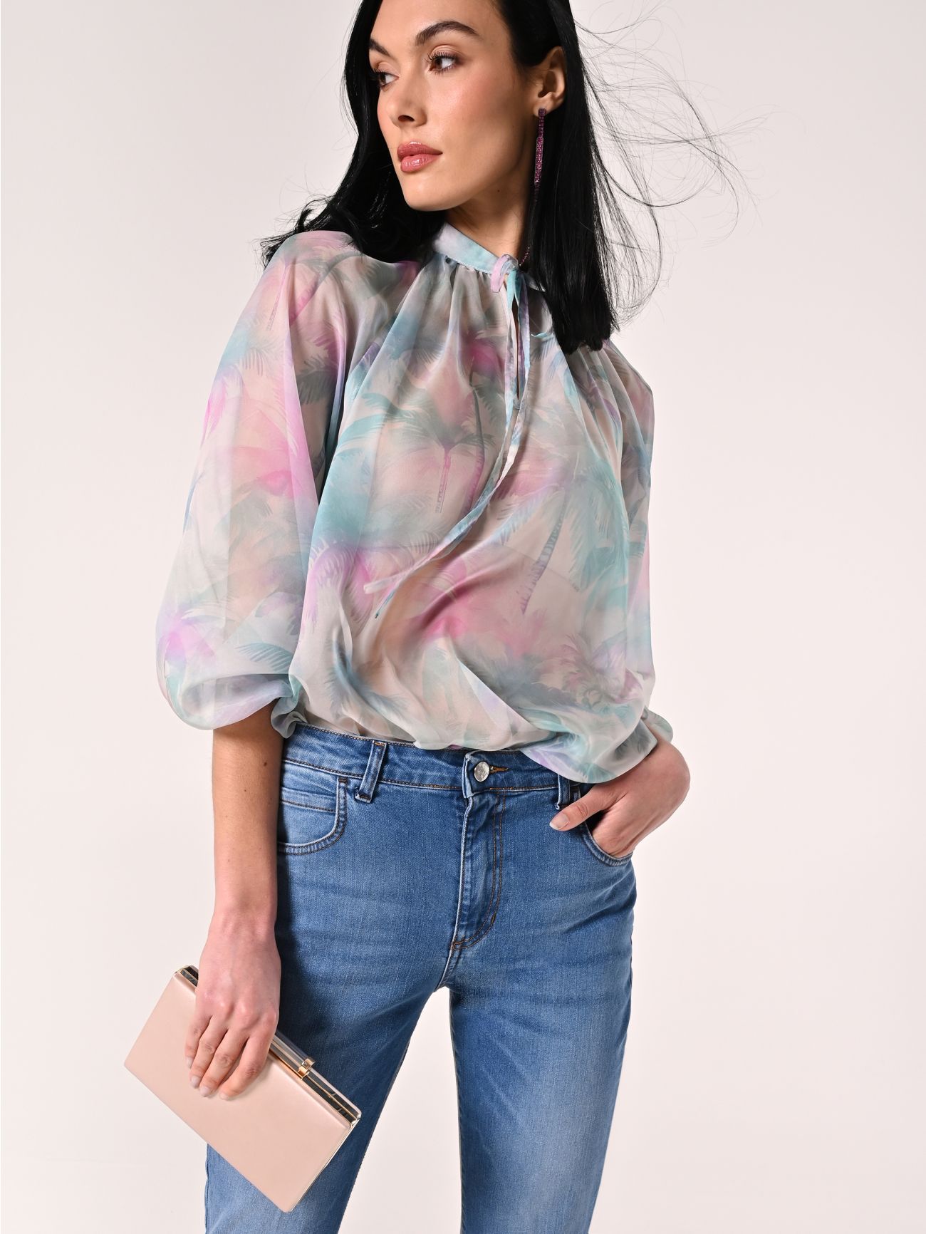 Blusa stampa Palme  Rinascimento