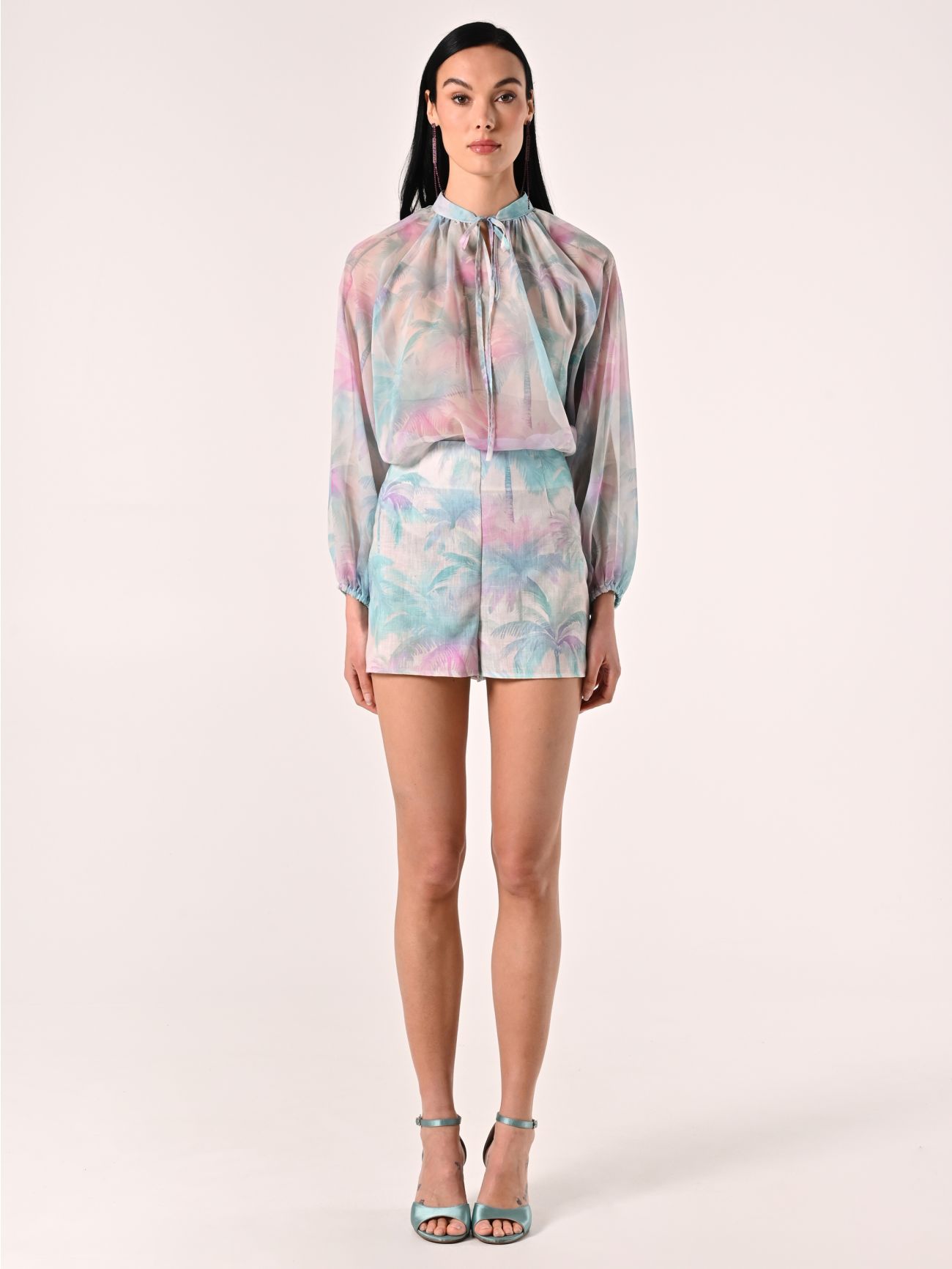 Shorts mit Palmen-Print det_1