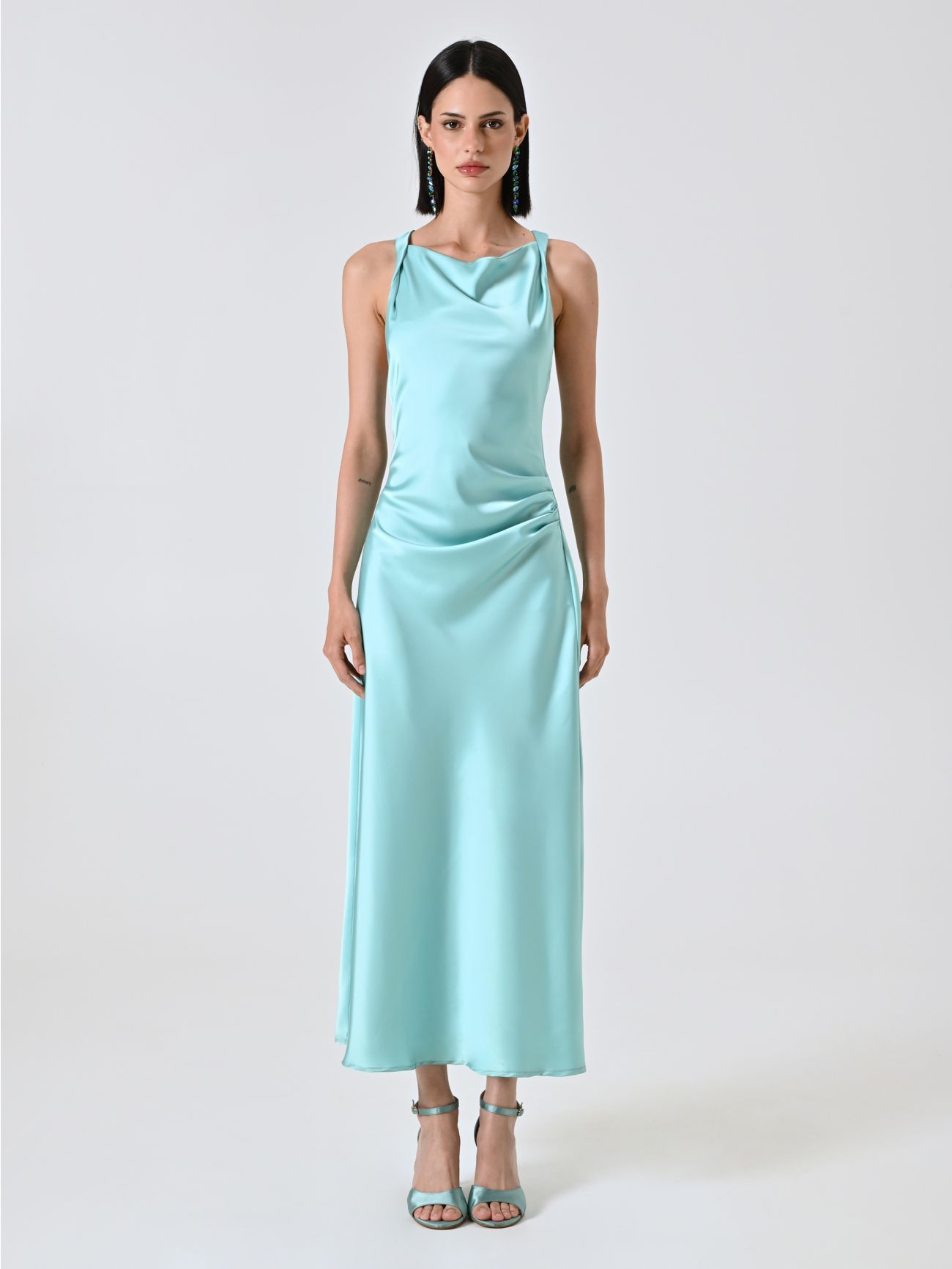  Vestido de Satén Aguamarina det_1