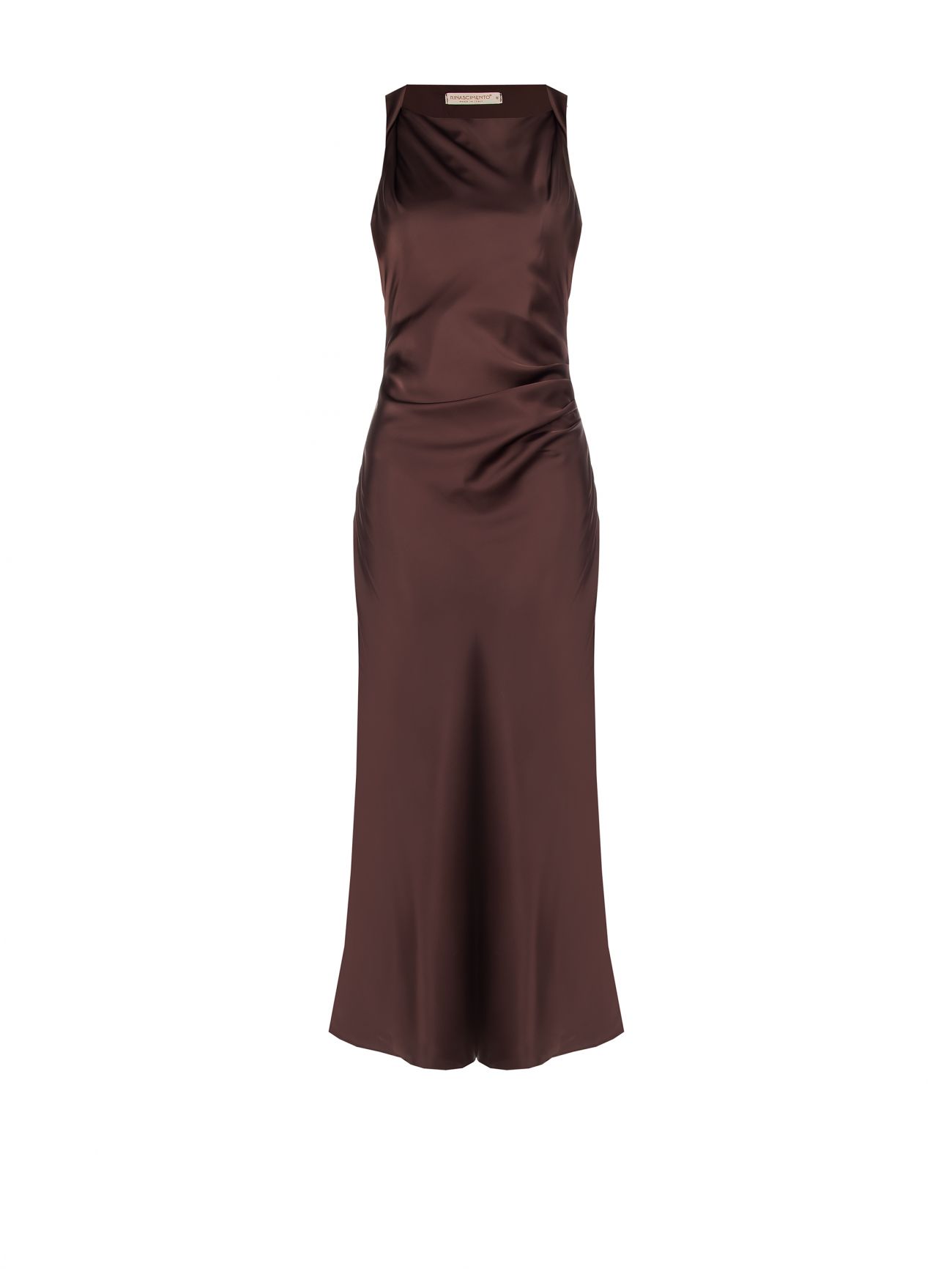 Kleid aus Satin in der Farbe Schokolade det_4