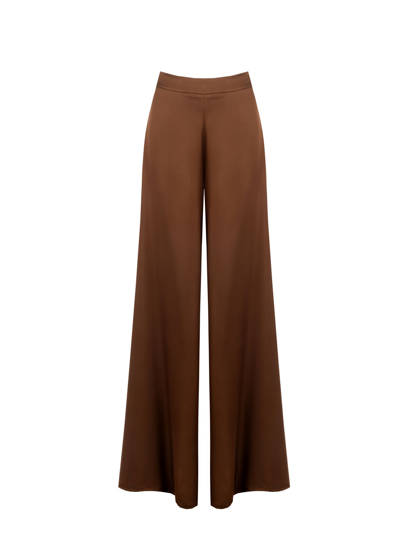 Hose aus Satin in Braun det_4
