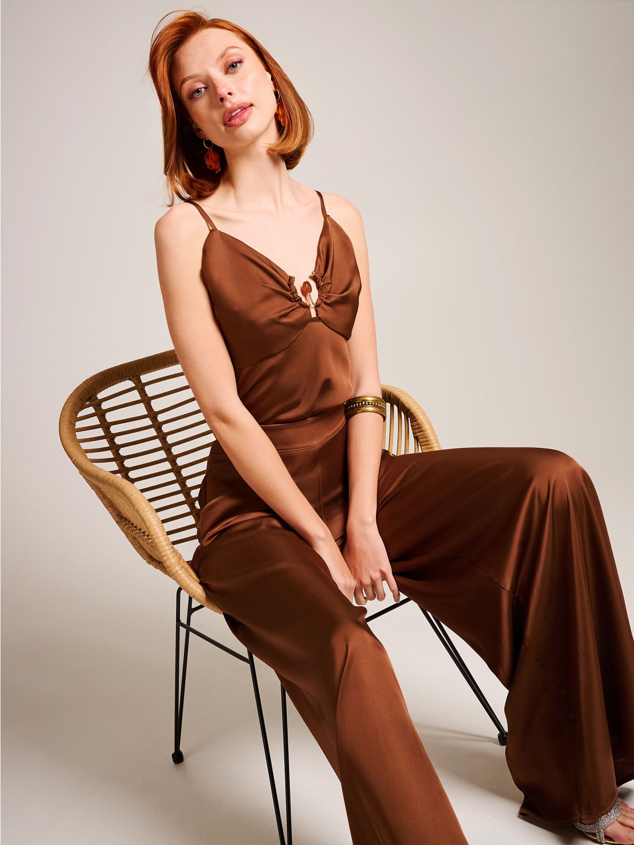 Top marron en satin sp_e1