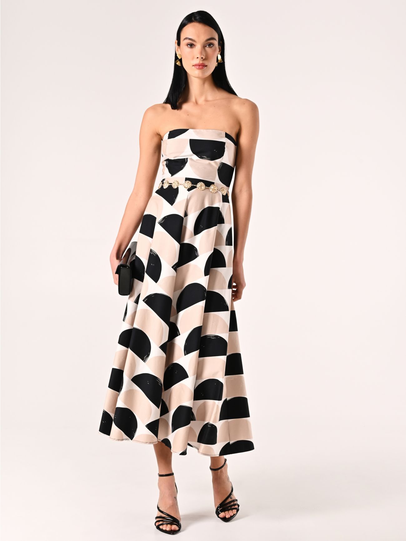 Midi-Kleid aus bedruckter Baumwolle sp_e1
