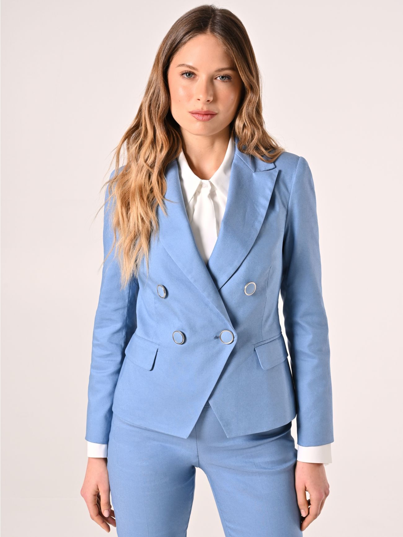 Jacke in Hellblau mit Denim-Effekt in_i7