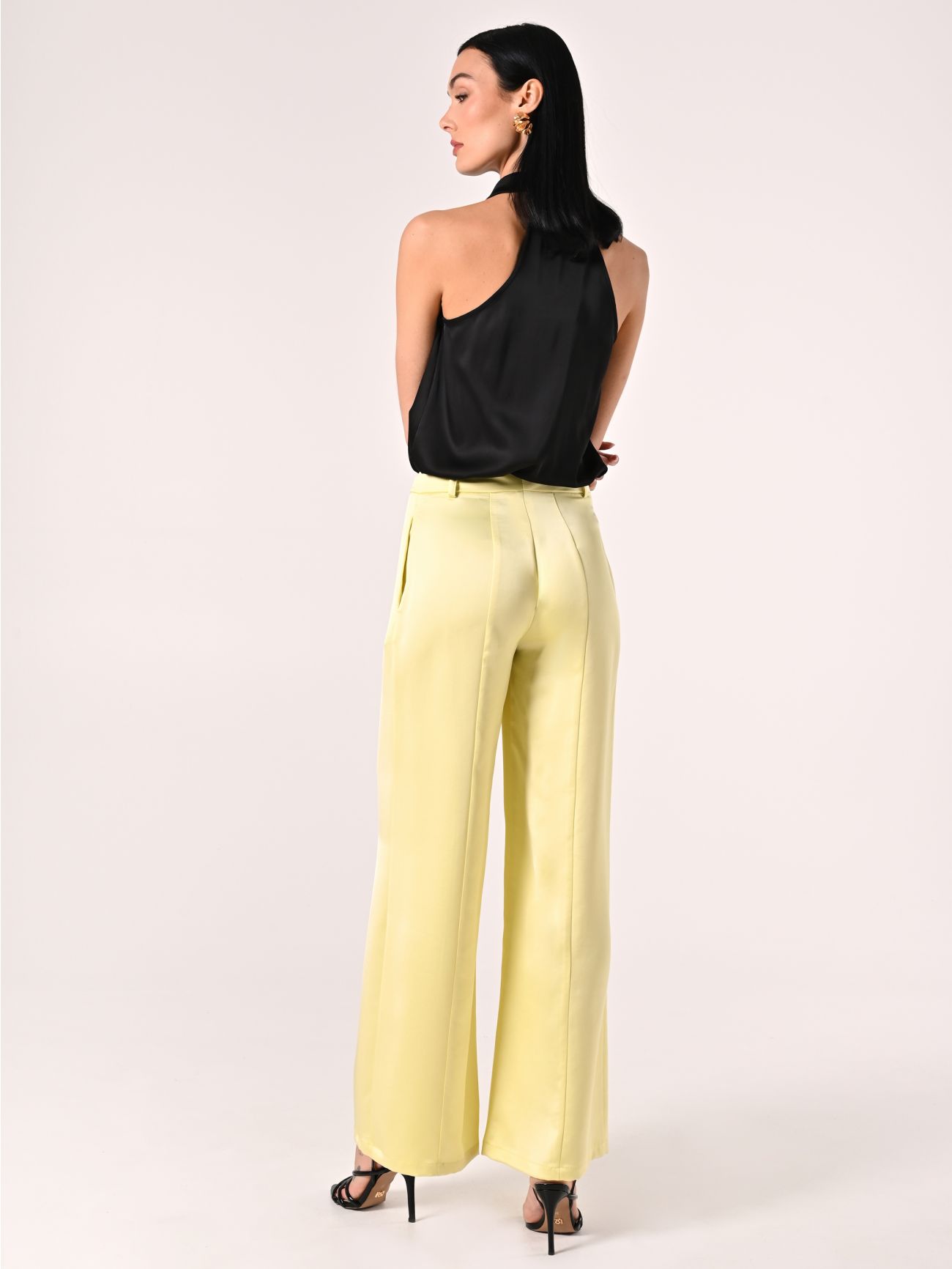 Pantaloni Gialli in Raso det_3
