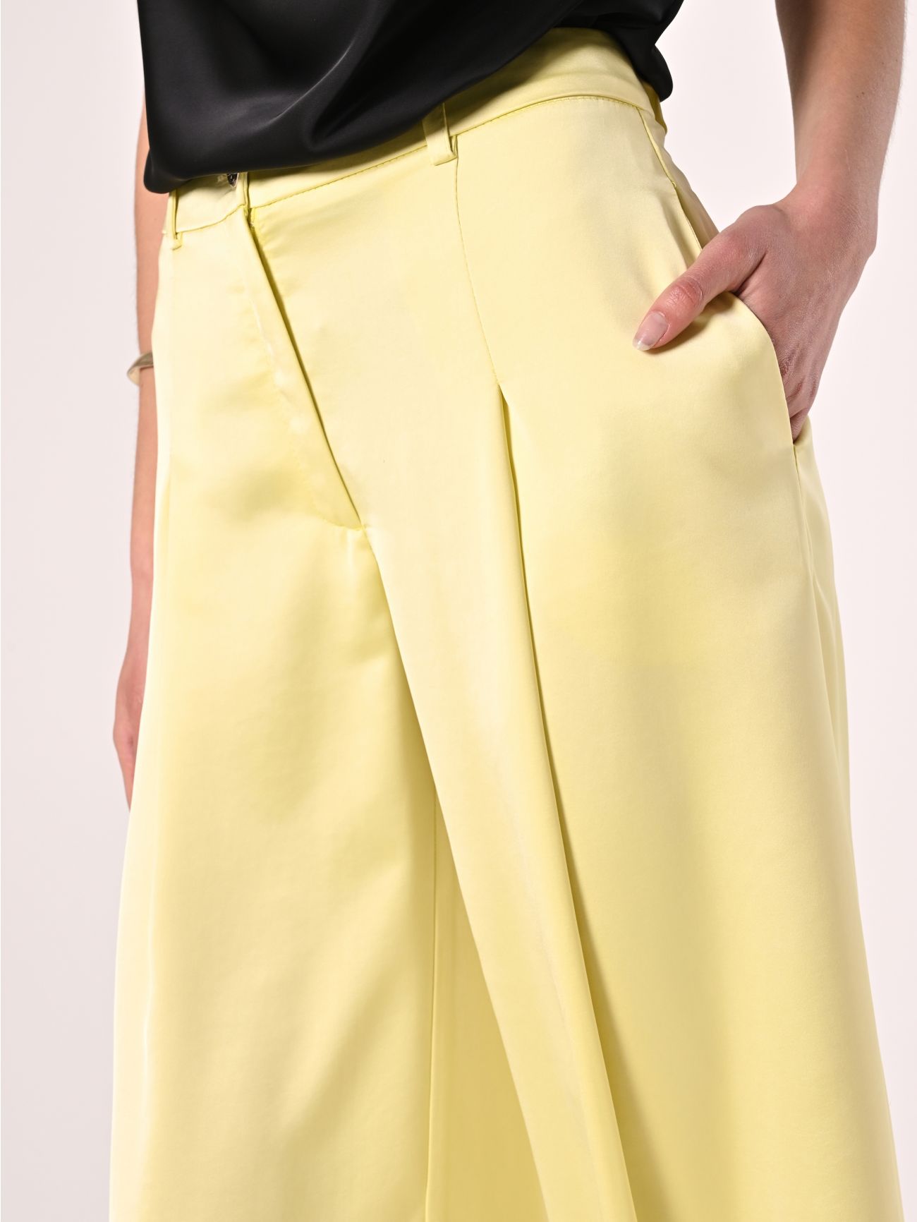 Pantaloni Gialli in Raso in_i5