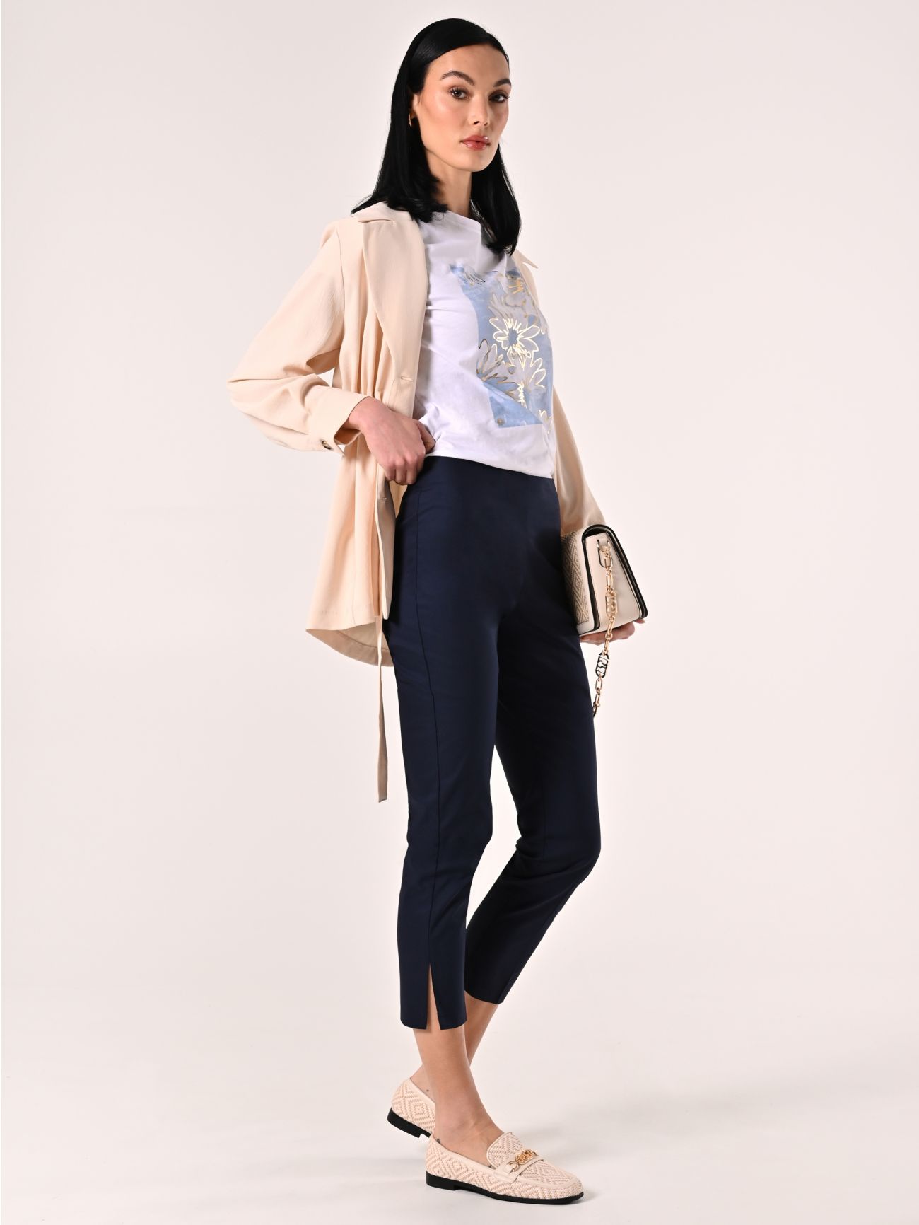 Pantaloni Skinny in Cotone Blu sp_e1