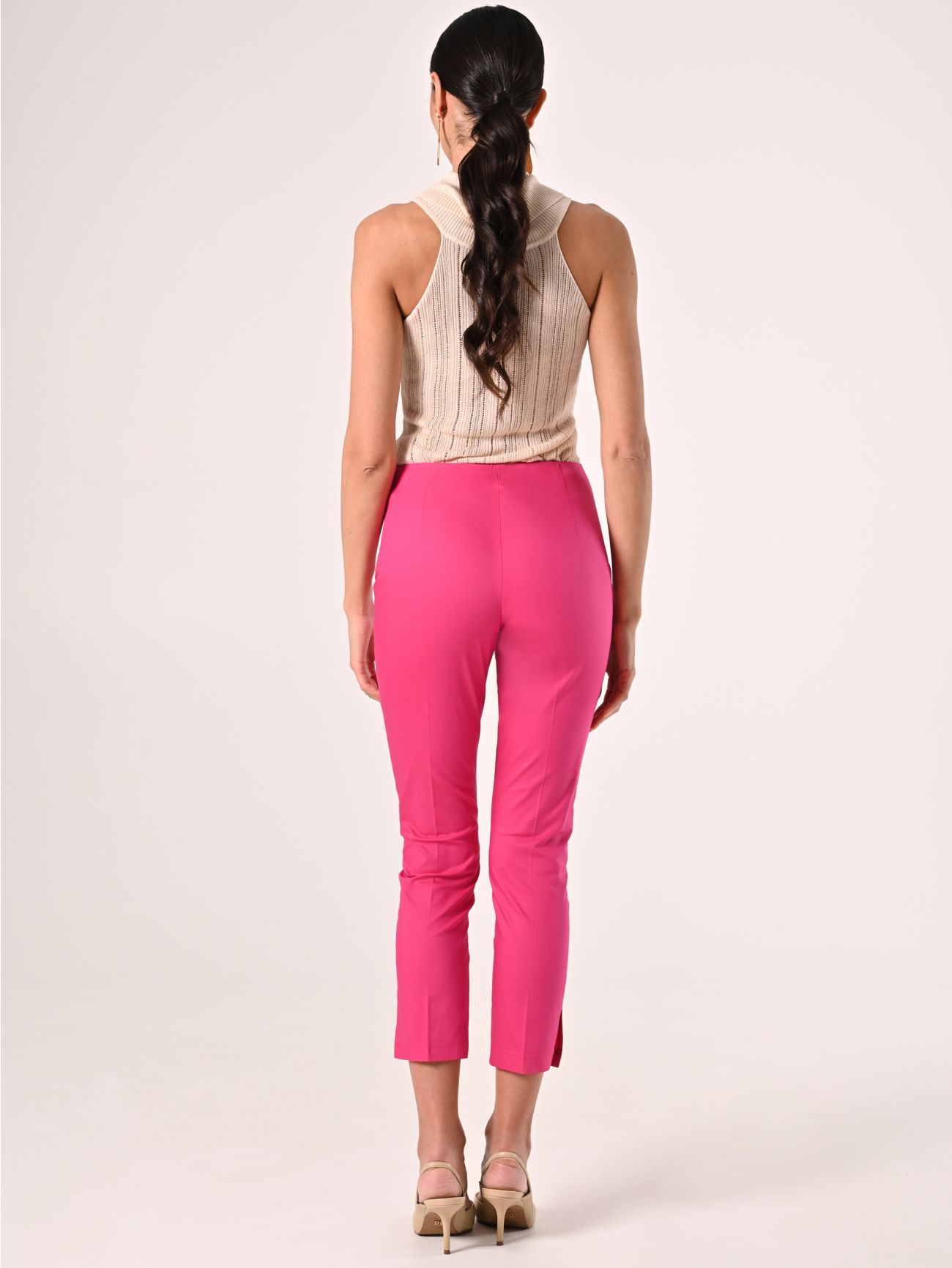 Skinny Fuchsia Cotton Trousers det_3