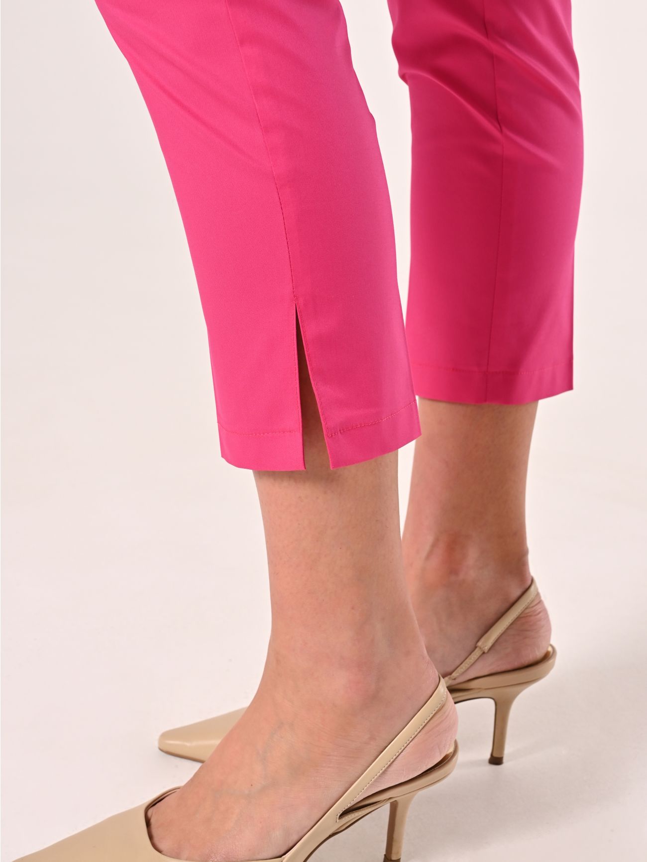 Skinny Fuchsia Cotton Trousers in_i5