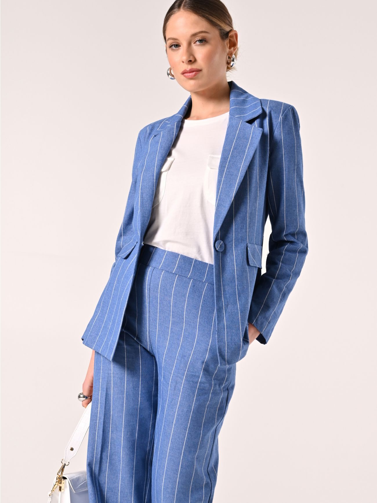 Chaqueta en denim de raya diplomática sp_e1
