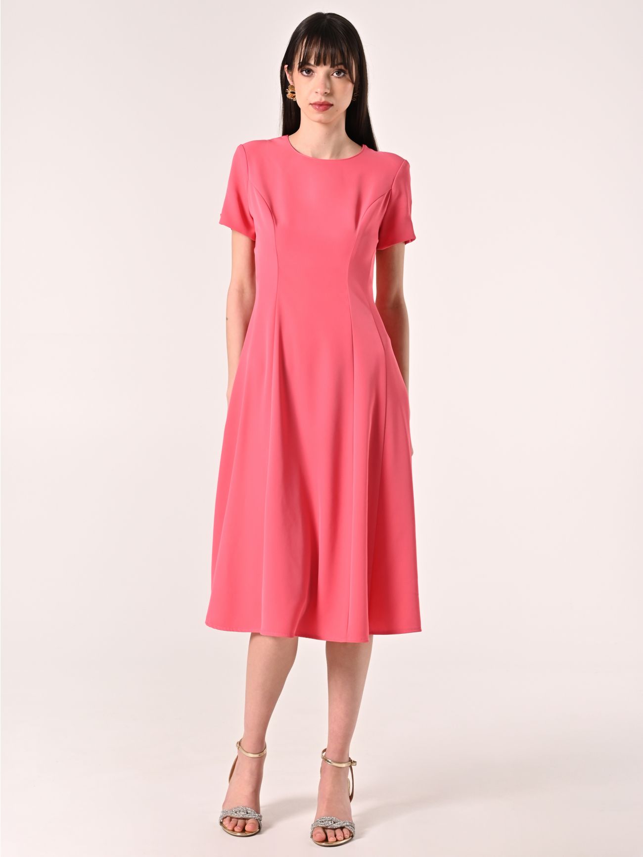 Vestido midi rosa camelia in_i7