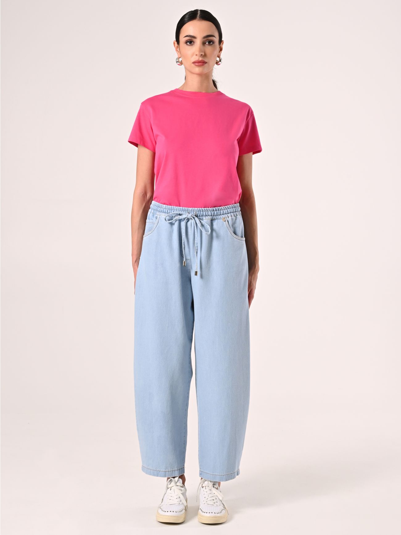 Palazzo Jeans with Drawstring det_1