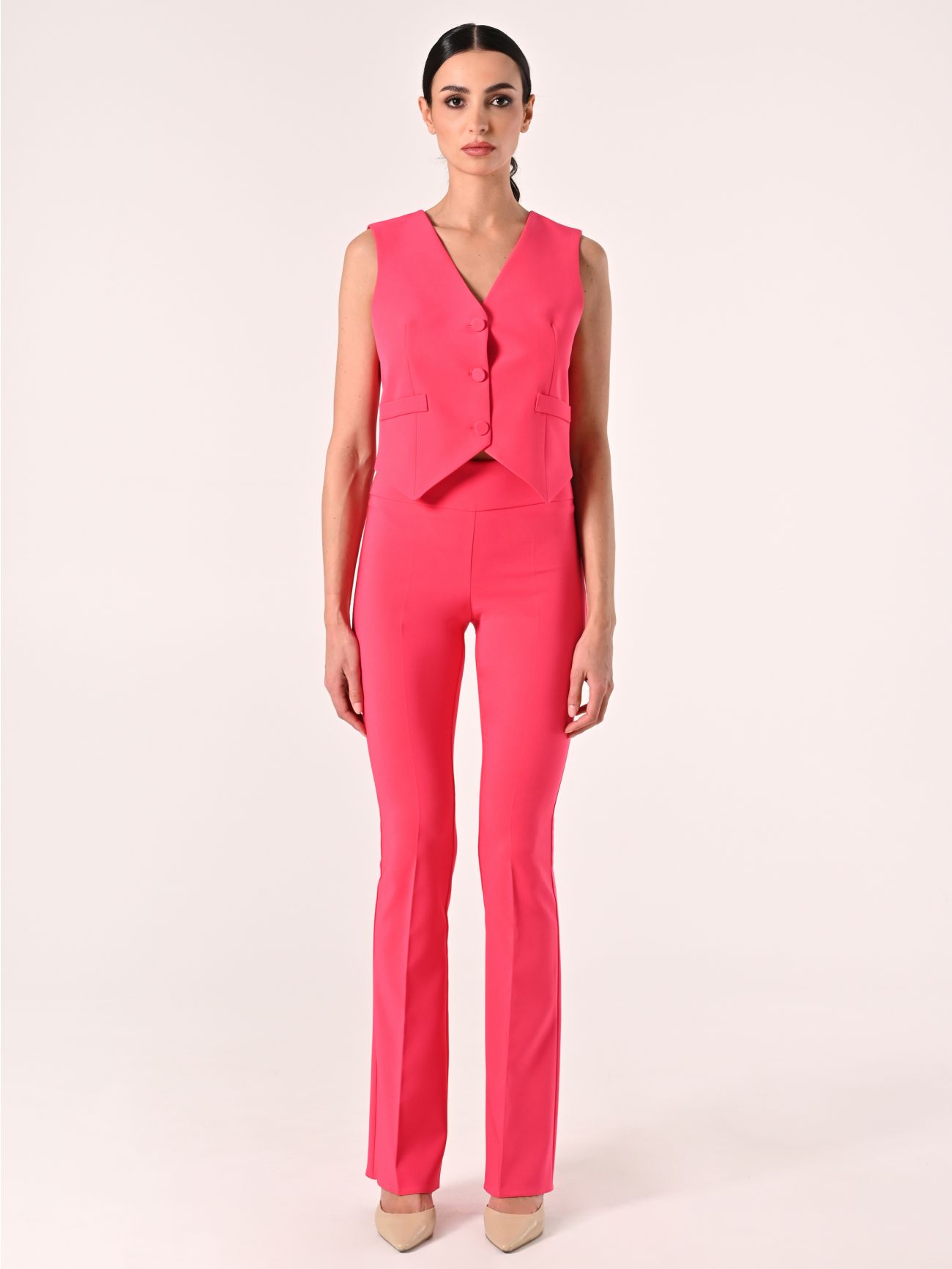 Fuchsia Technical Fabric Waistcoat det_1
