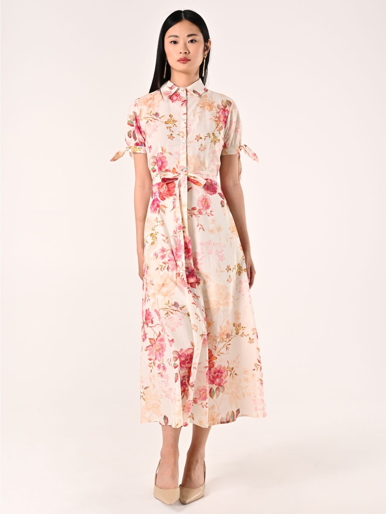 Chemise Dress in Floral-print Cotton in_i7