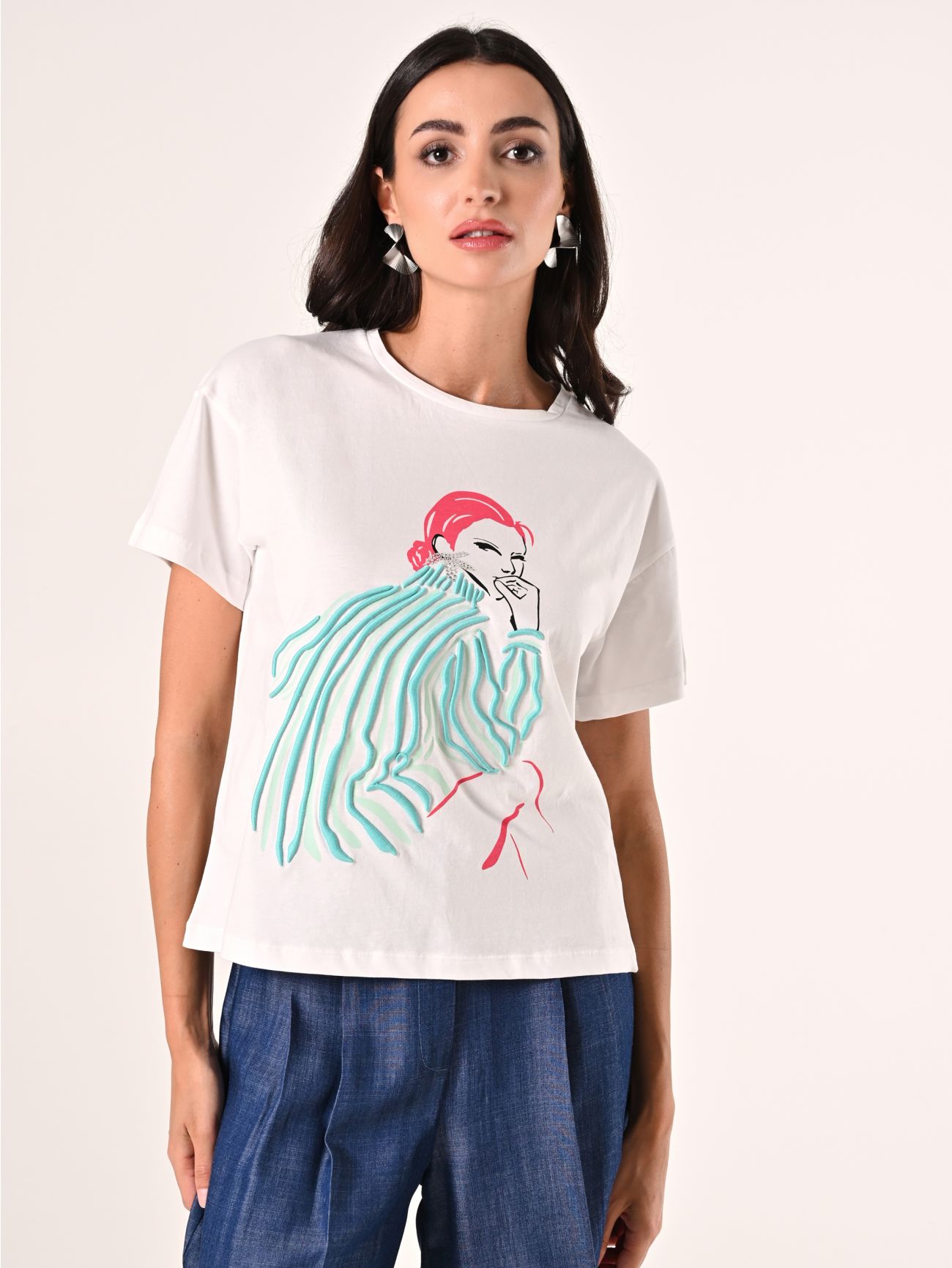 T-Shirt Ricamo in Rilievo in_i7