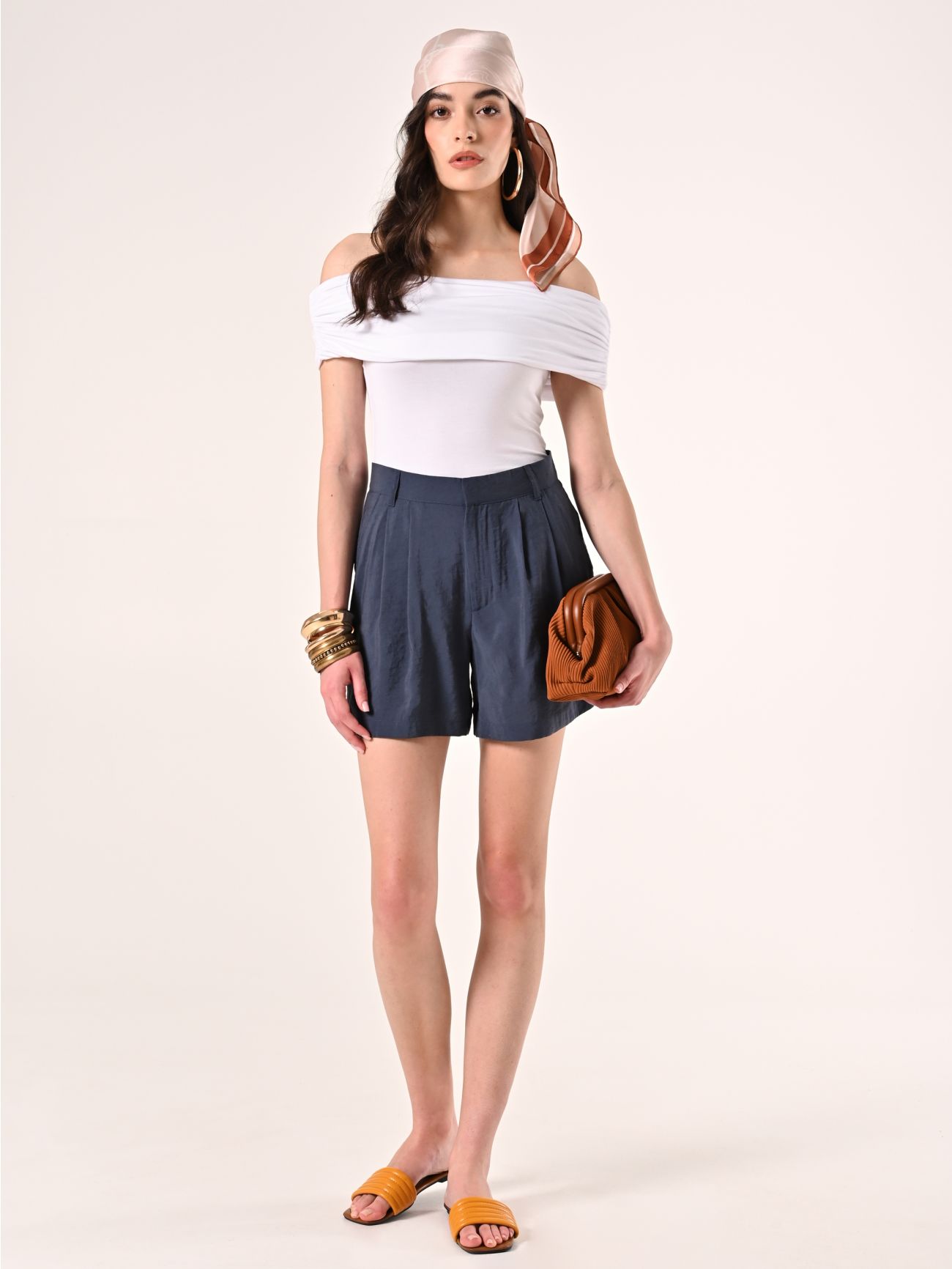 Shorts Blu in Misto Modal sp_e1