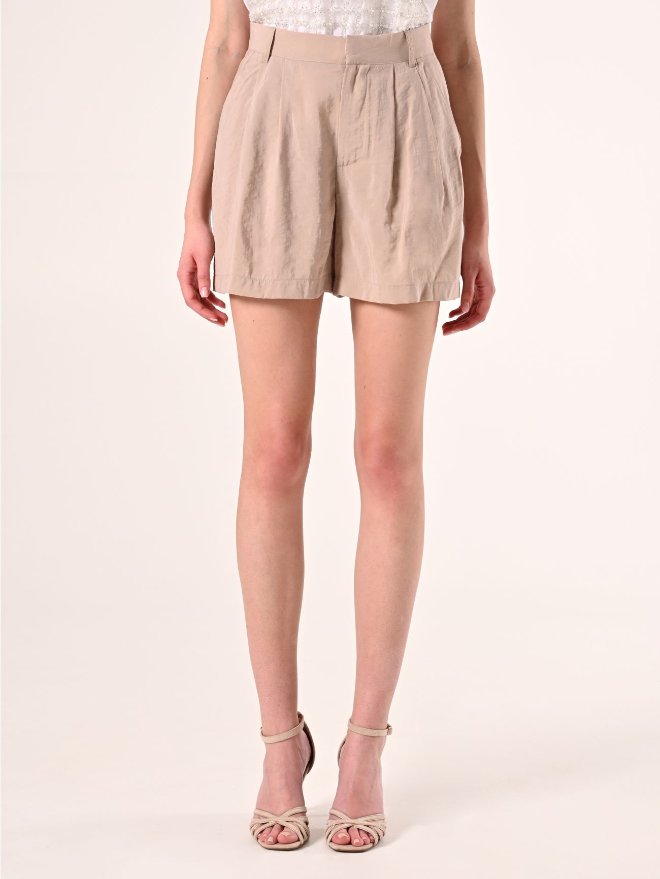 Shorts Beige Scuro in Misto Modal det_2
