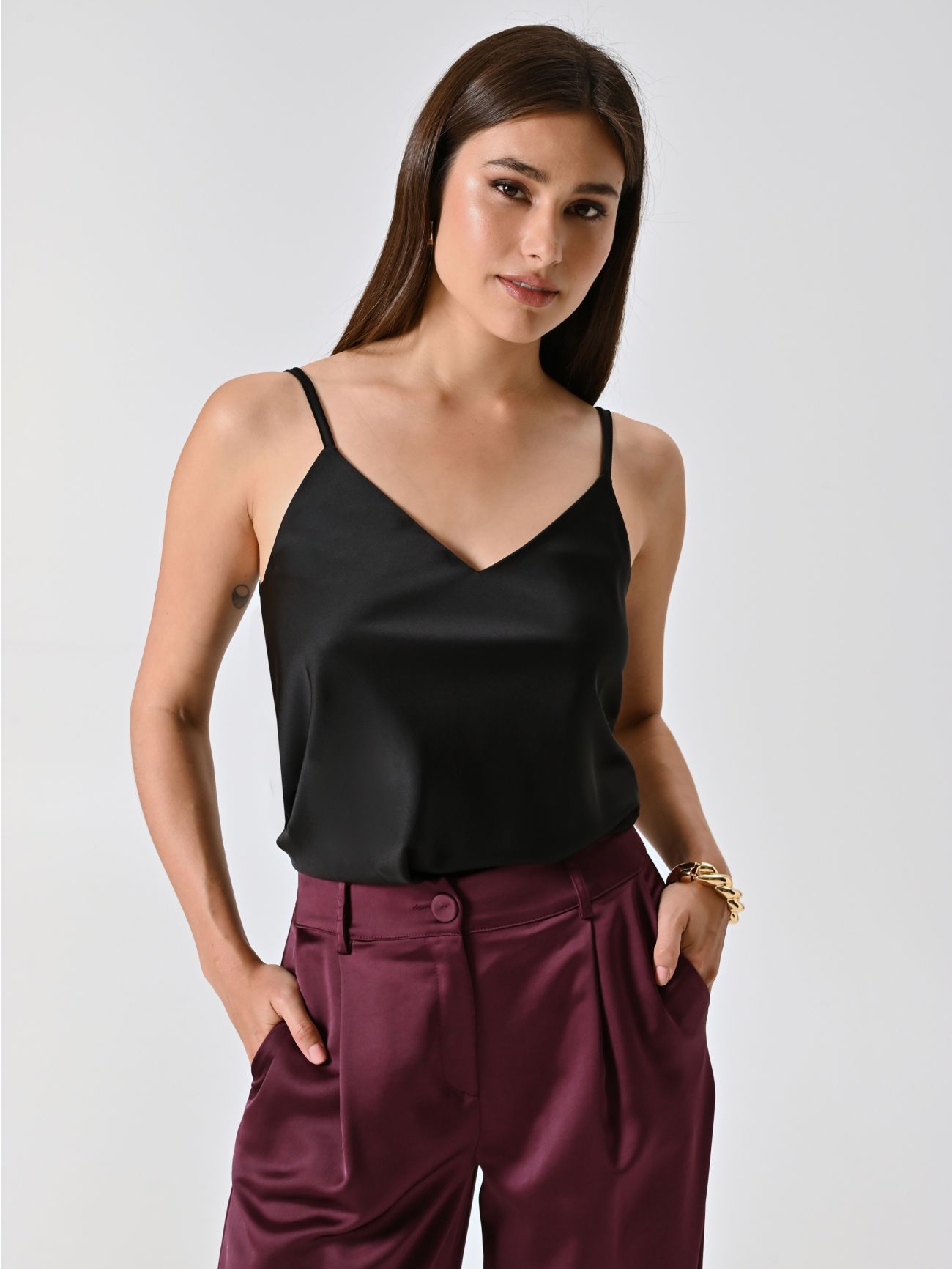 Black Top with Thin Straps in_i7