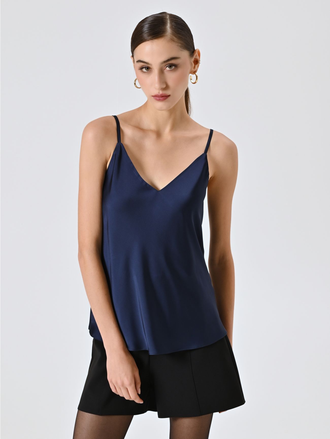 Top Spalline Sottili Blu in_i7