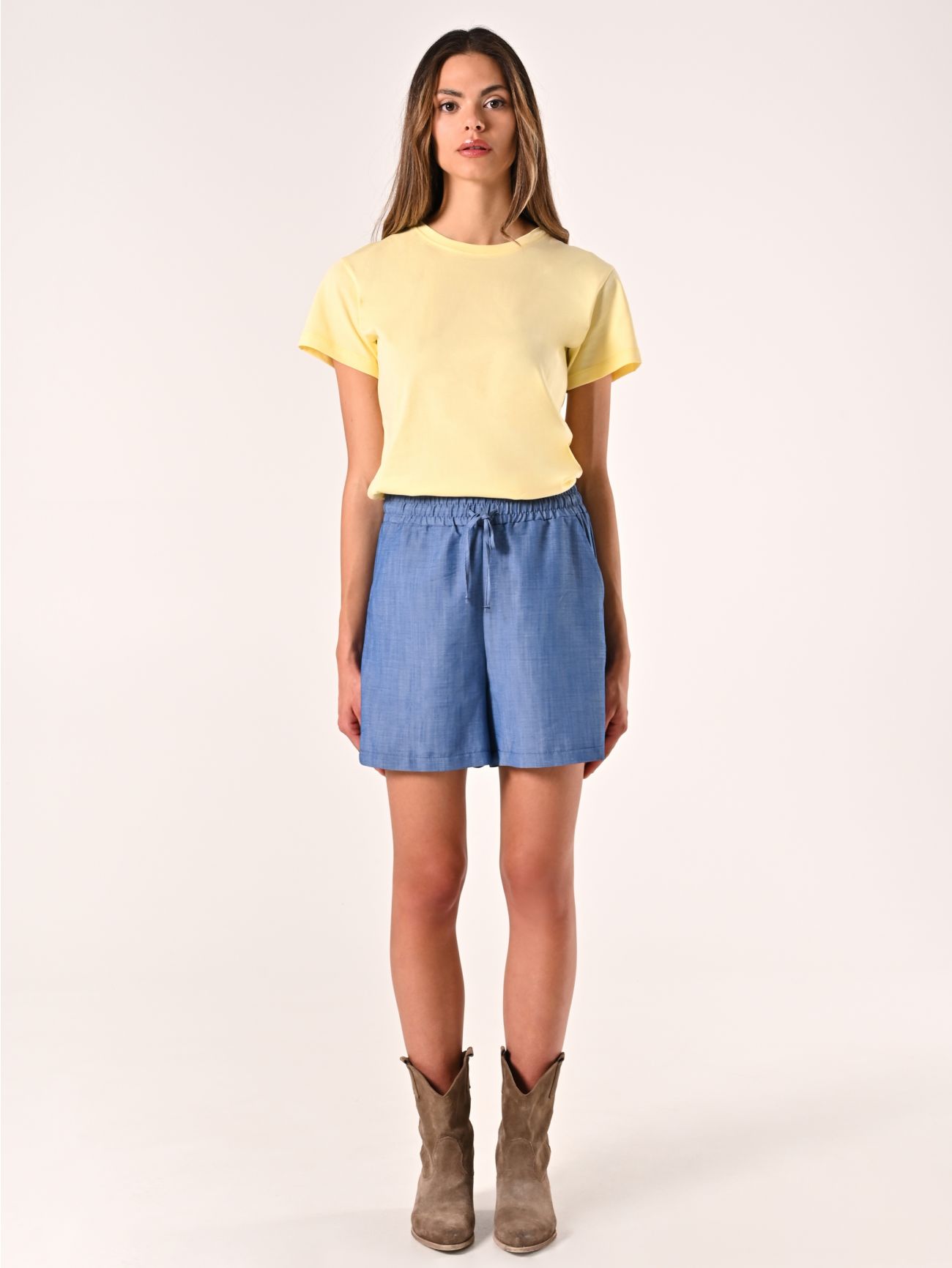 Chambray Shorts det_1