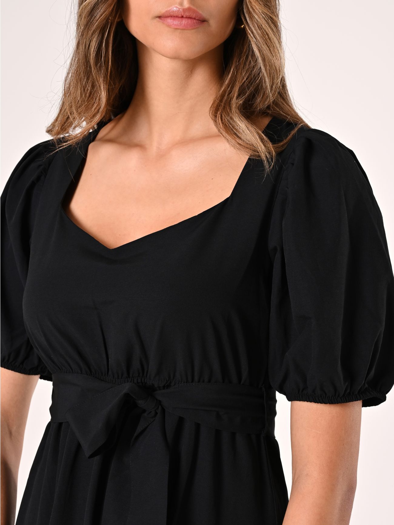 Abito Nero in Misto Cotone  in_i5