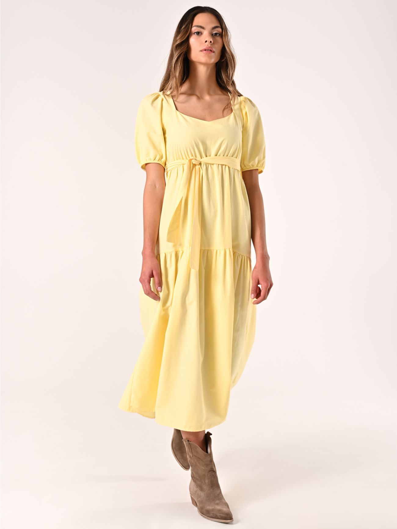 Abito Giallo in Misto Cotone  in_i7
